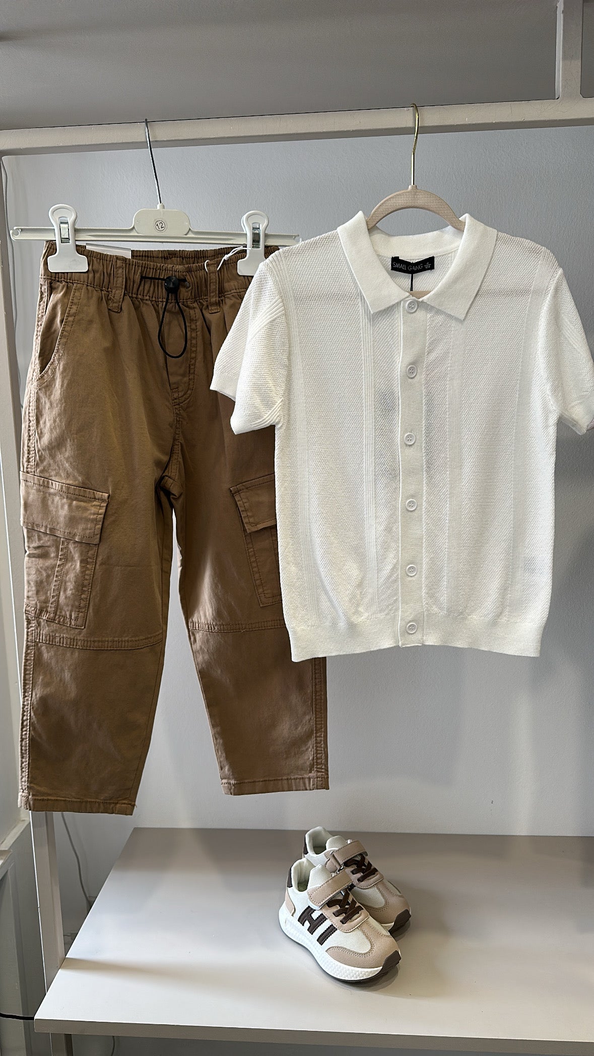Pantalone CARGO IN COTONE 4-12A - CAMMELLO