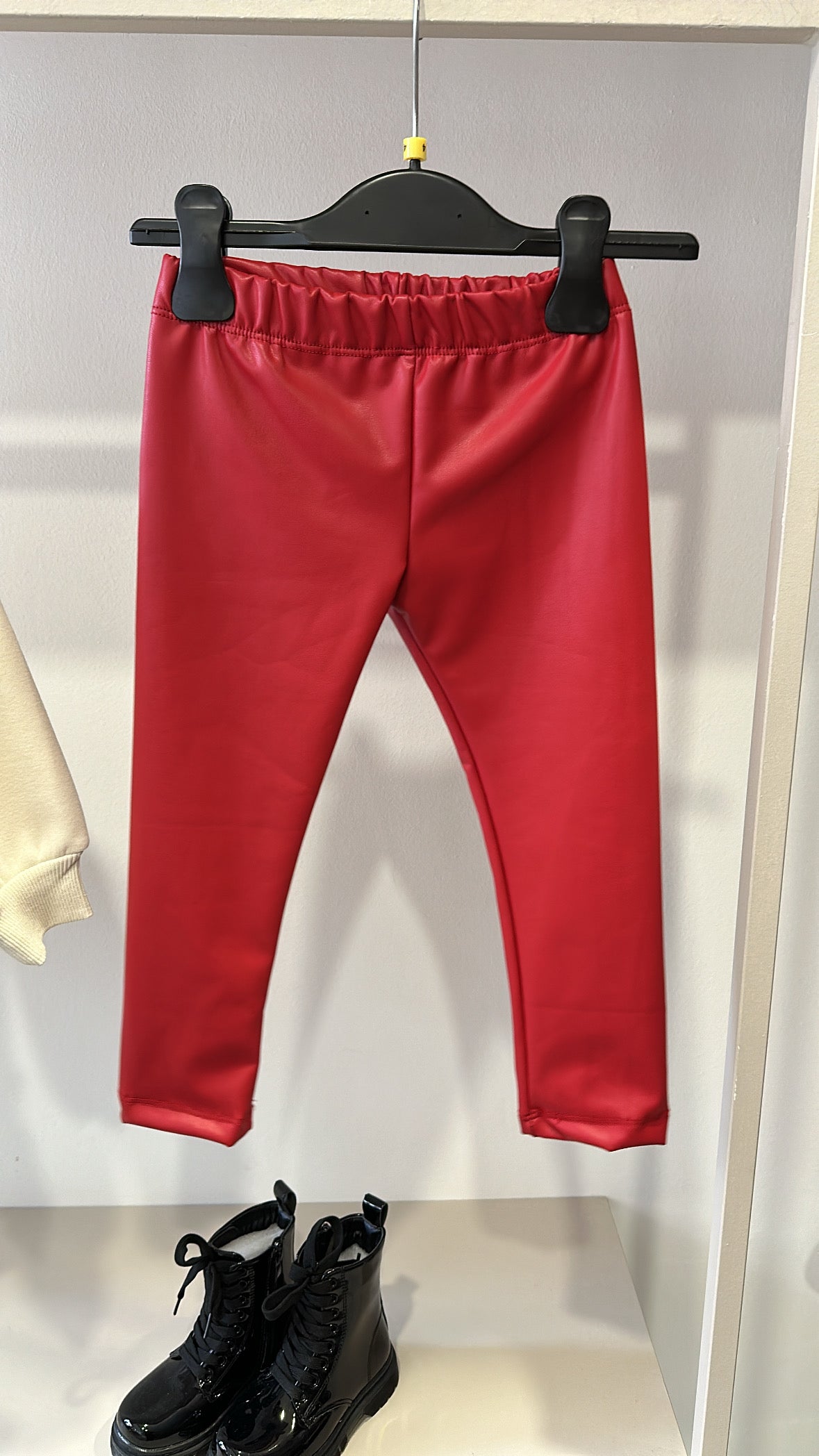 Pantaleggins FELPATO 4-14A - ROSSO