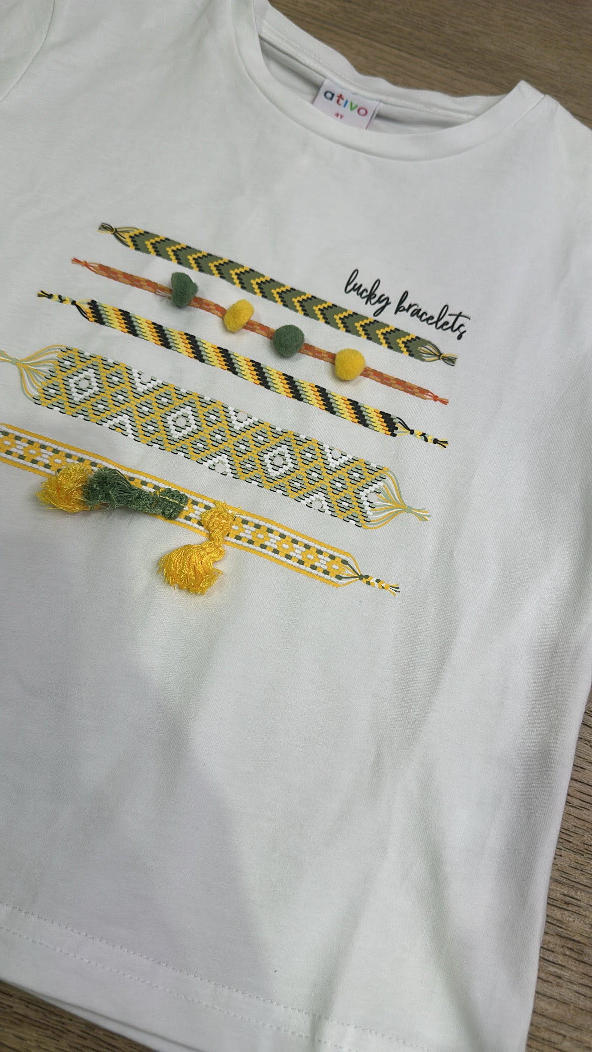 T-shirt BRACCIALETTO 4-14A - BIANCO