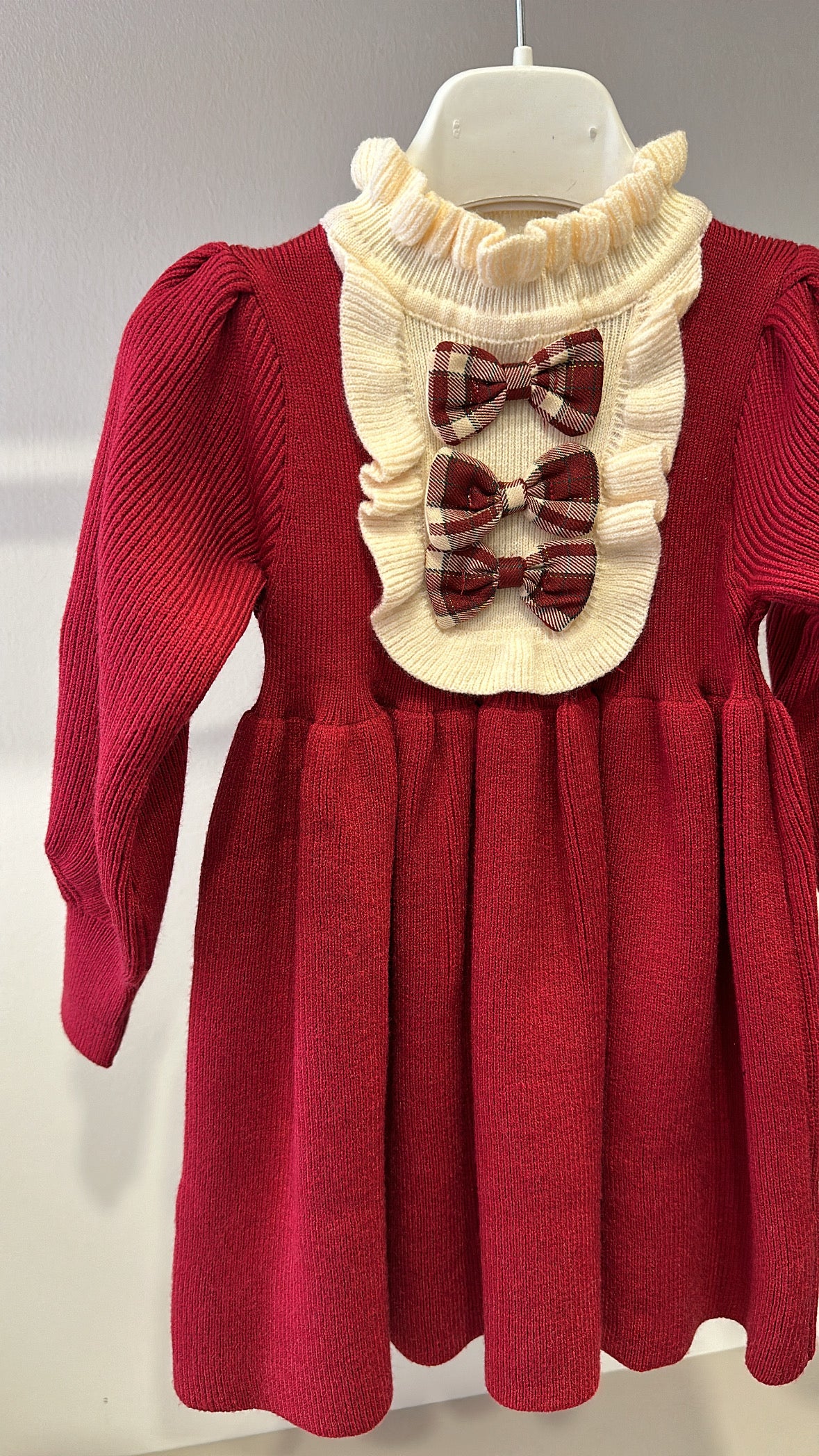 Abitino IN MAGLIA FIOCCHI - ROSSO