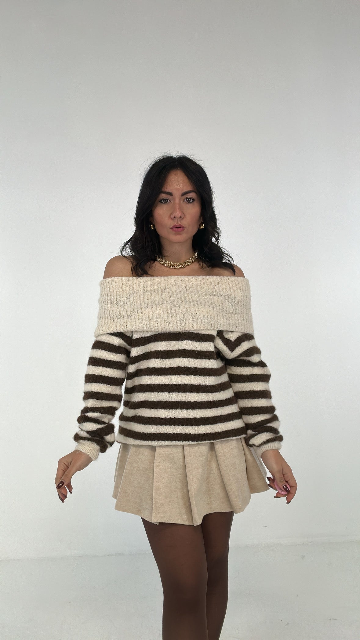 Pull BARCA A RIGHE - PANNA