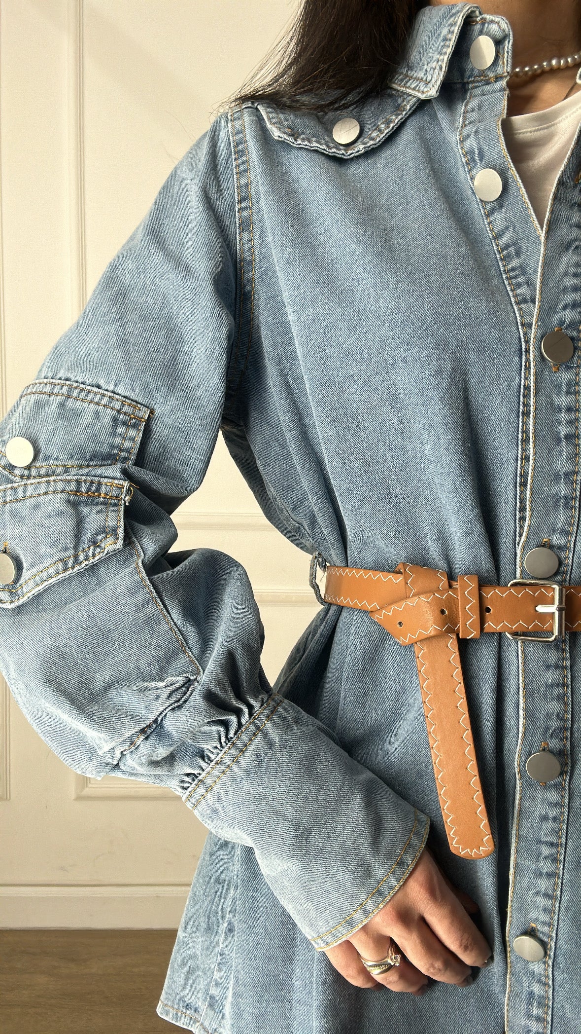 Camicione CON CINTURA - JEANS