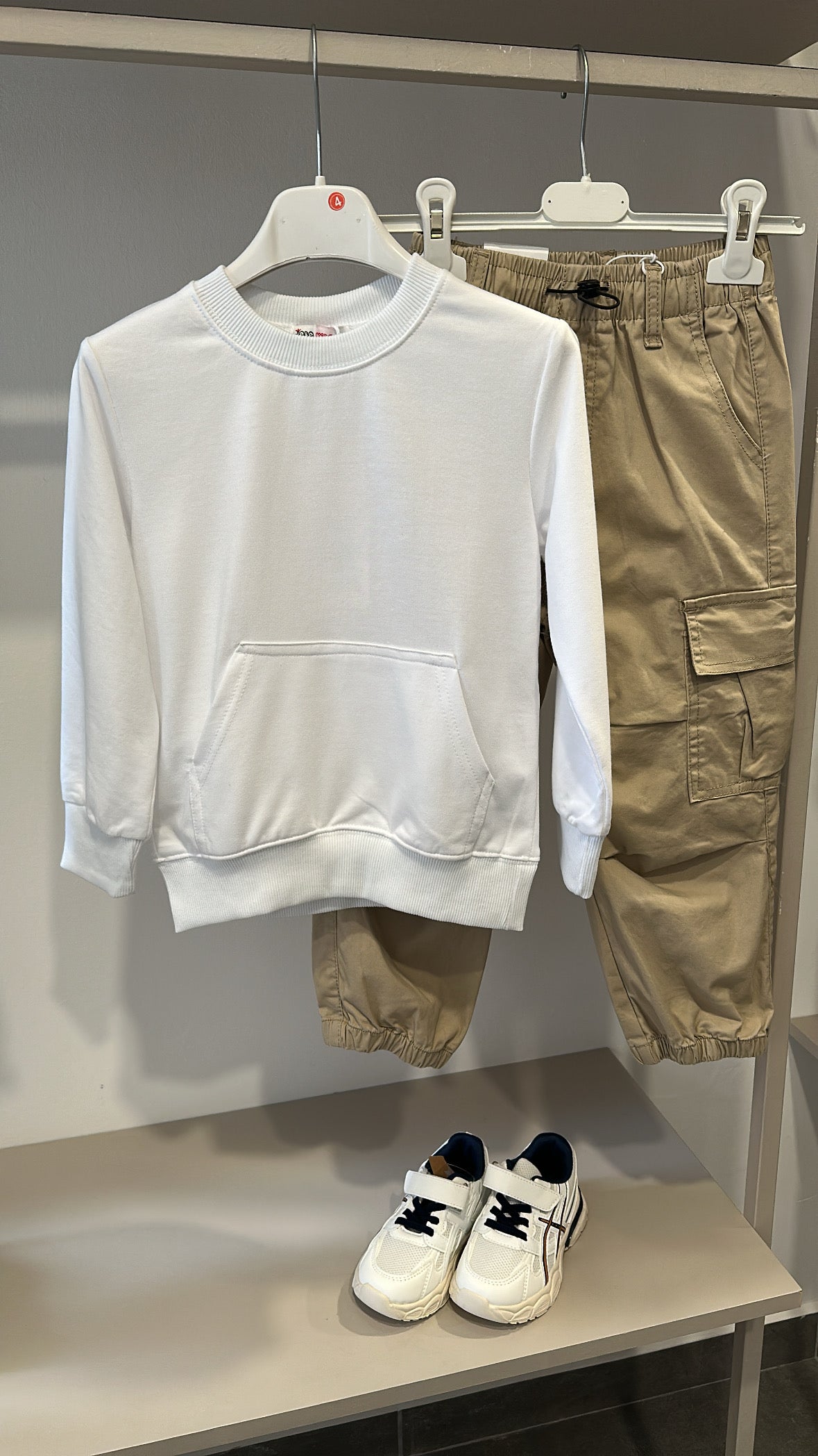 Pantalone CARGO CON POLSINO 4-12A - BEIGE