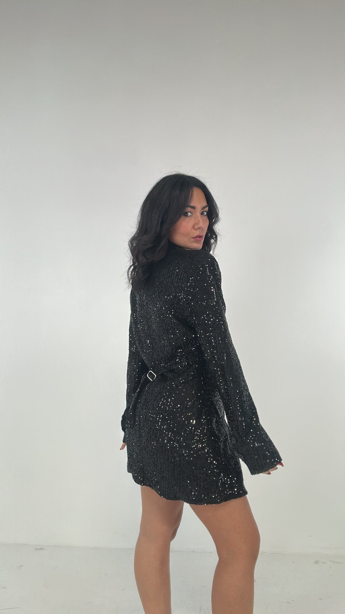 Abito GIACCA PAILLETTES - NERO