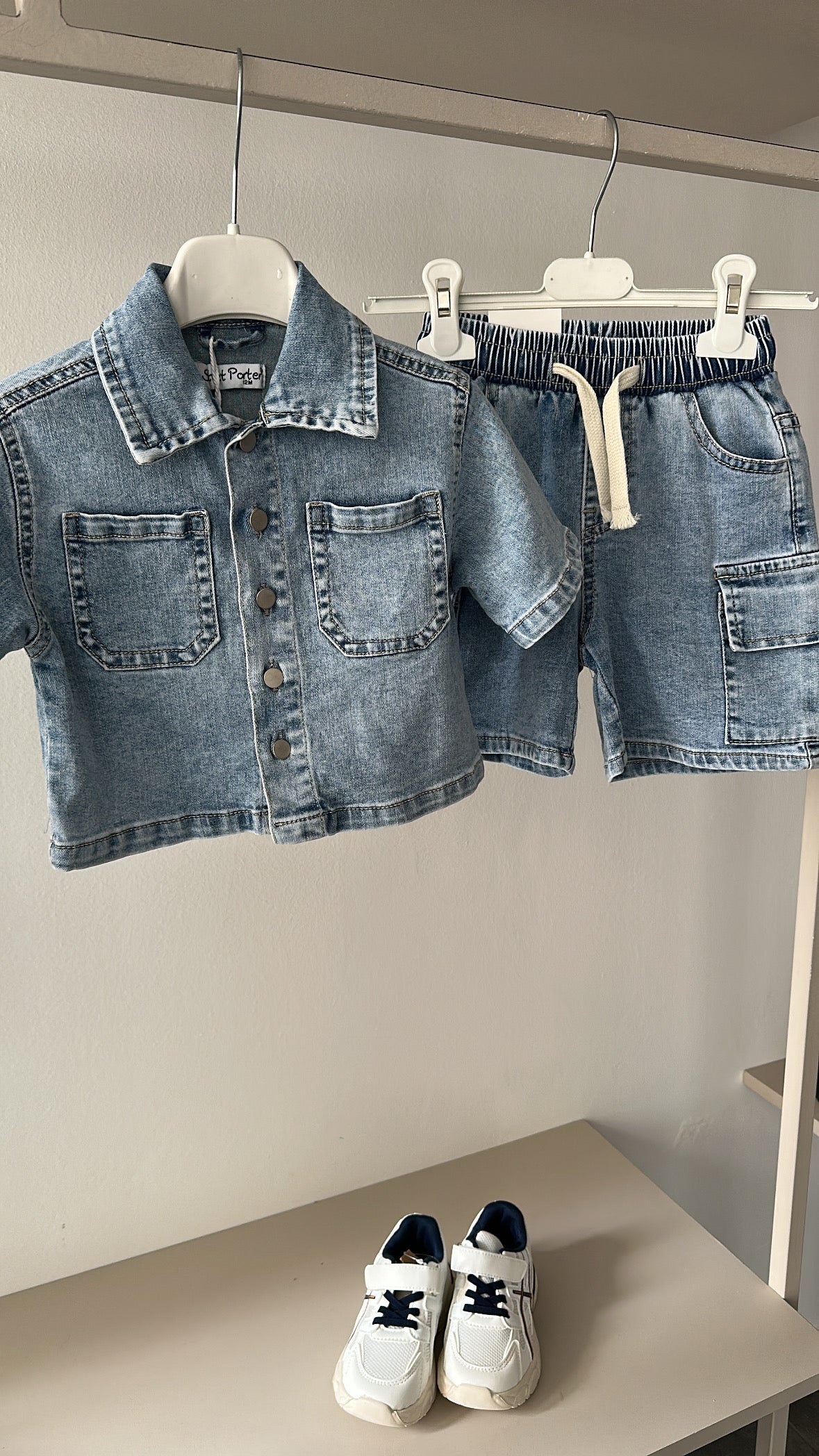 Completino JEANS DENIM 12-36M - CHIARO