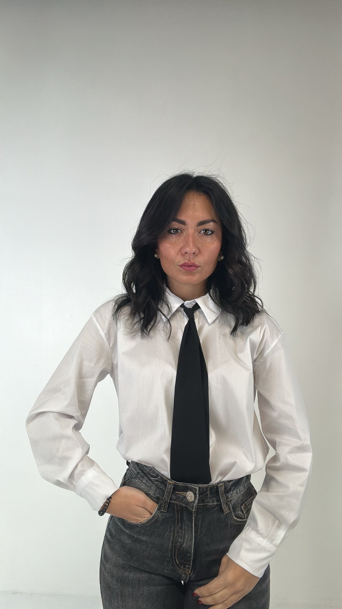 Camicia CON CRAVATTA INCLUSA - NERO