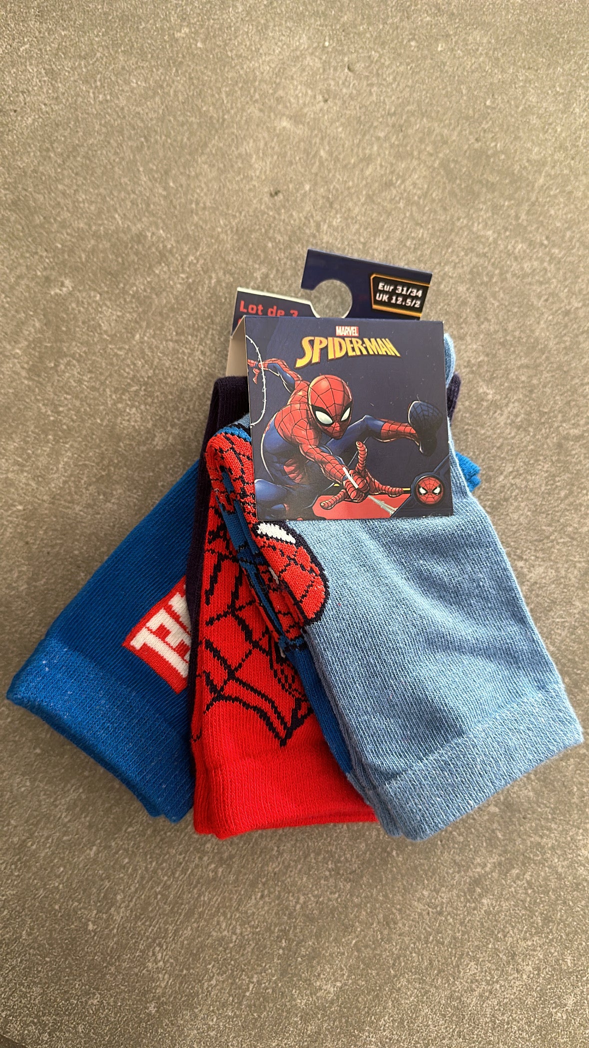 Tris CALZINI SPIDER-MAN - SCURO