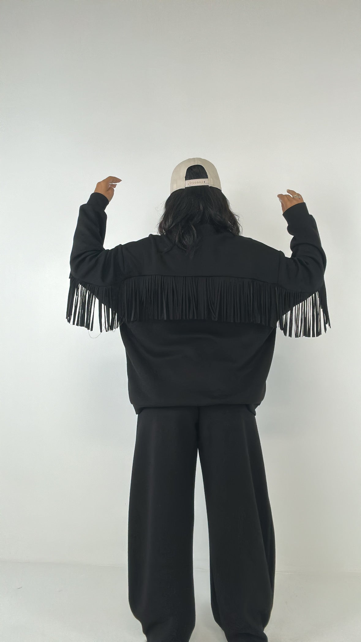 Cardigan FELPA LUMINA FRANGE - NEERO