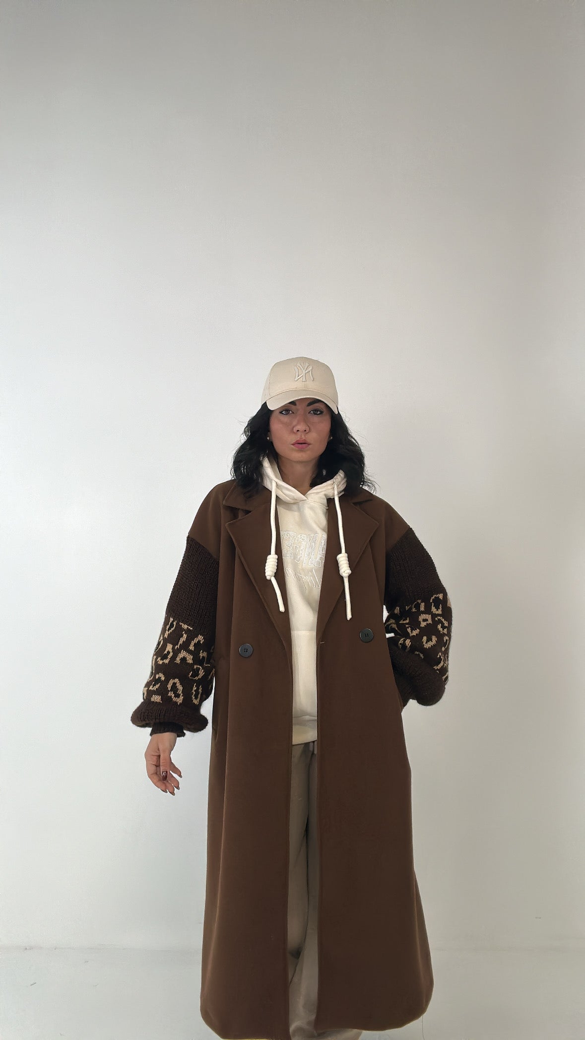 Cappotto MANICA MACULATA - MARRONE