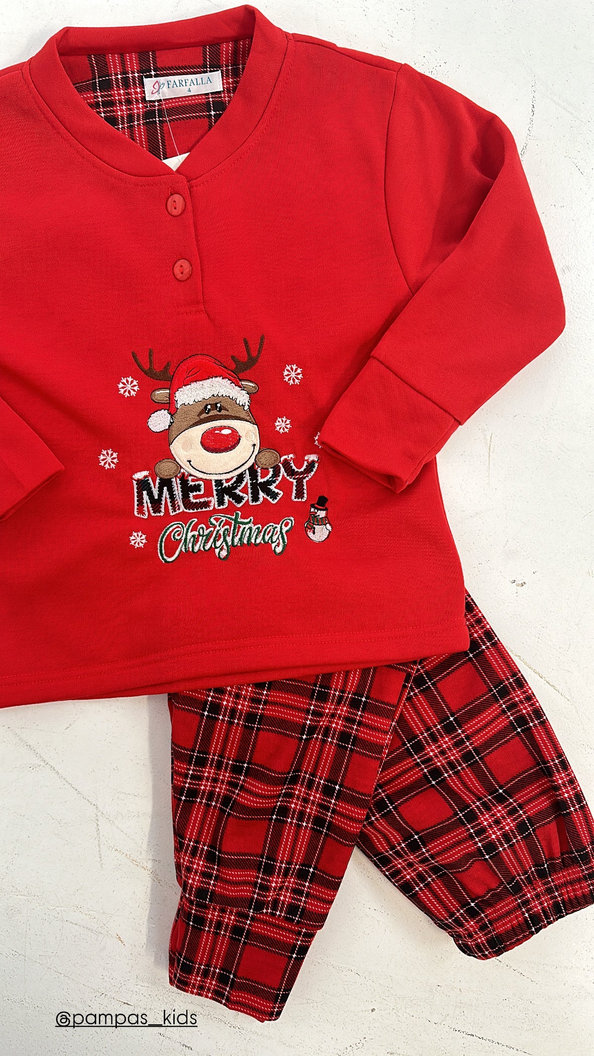 Pigiama BIMBO RENNA - ROSSO