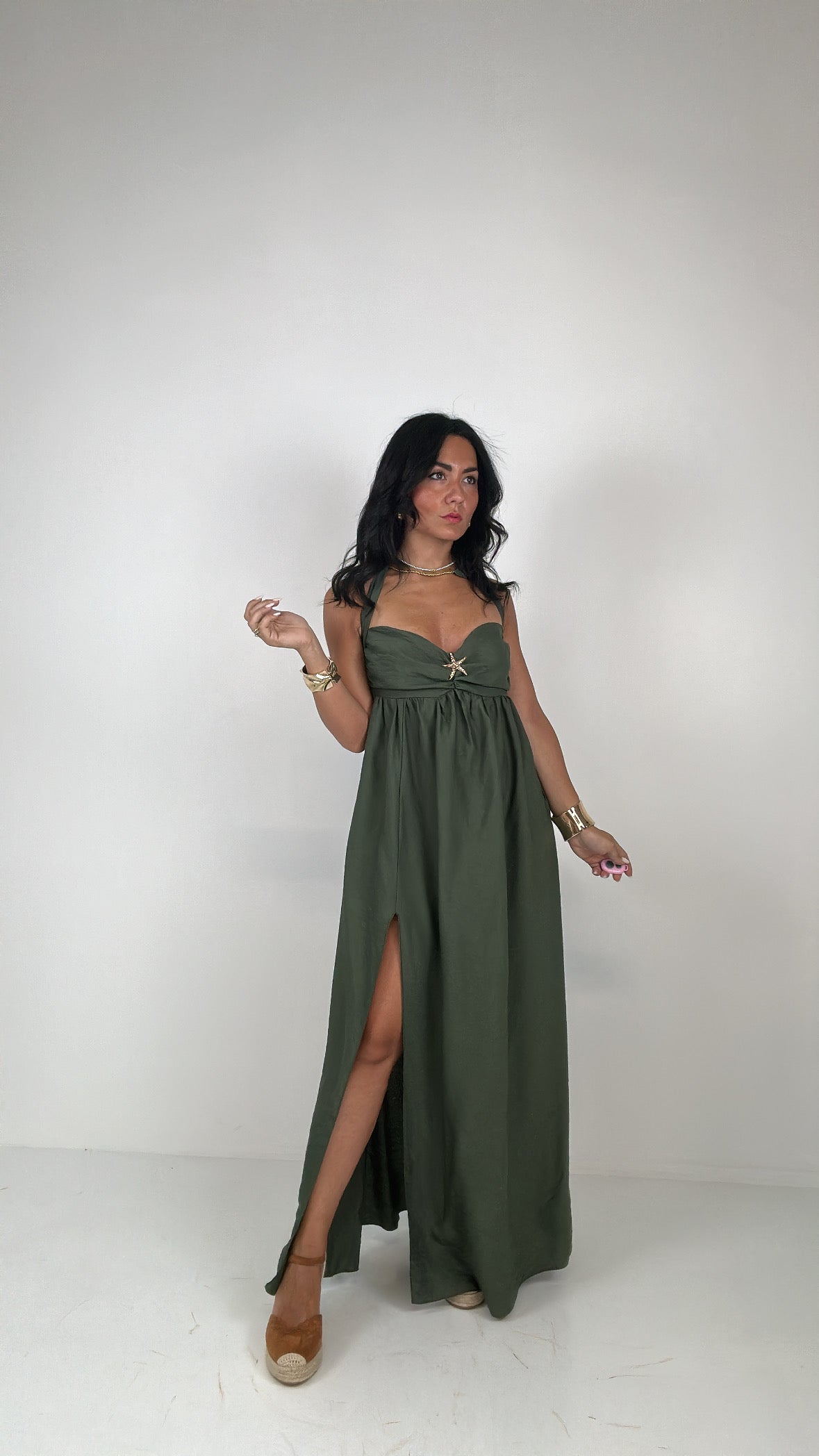 Vestito STELLA MARINA - VERDE MILITARE