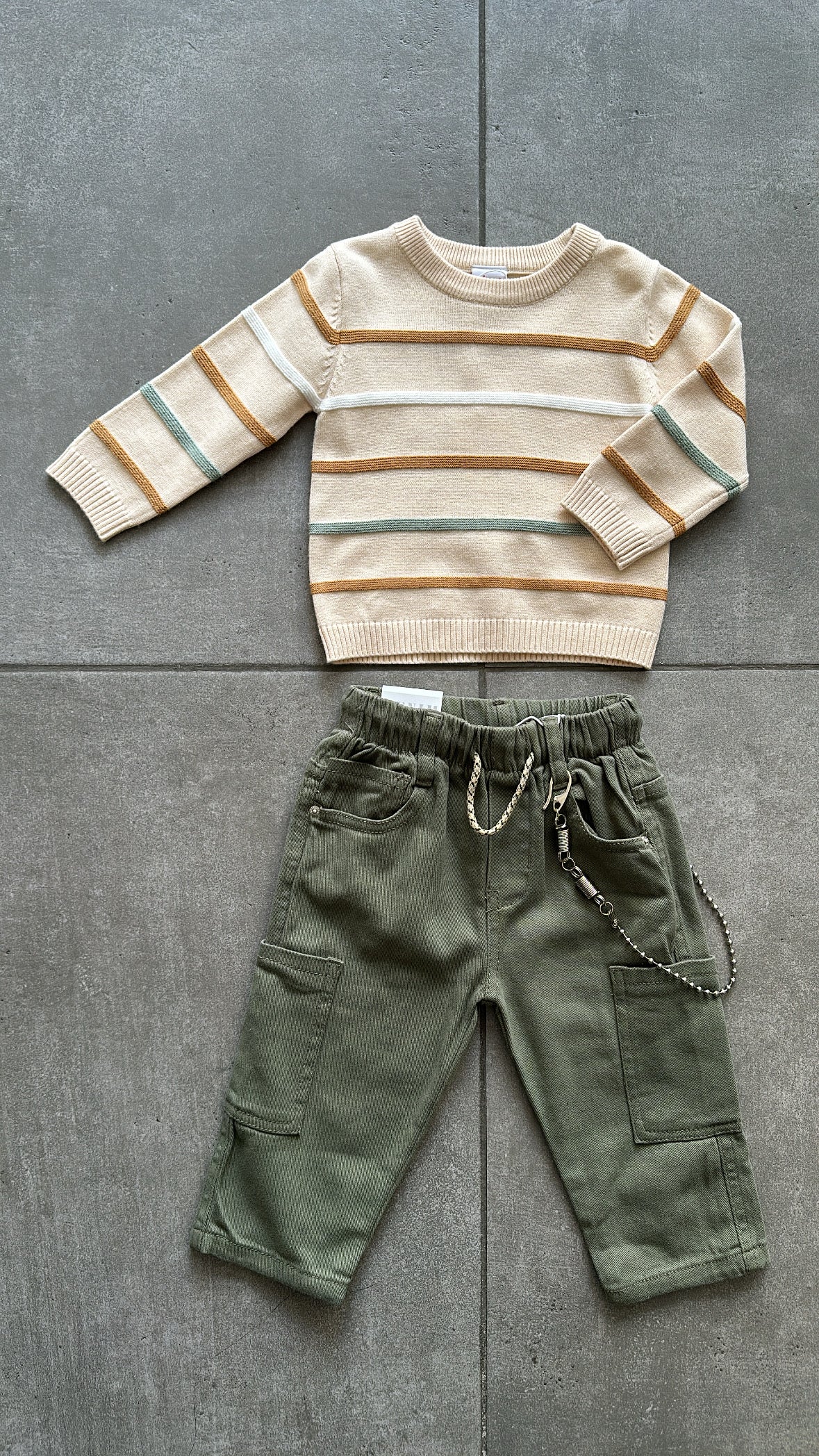 Jeans TASCONI GANG 12-36M - VERDE MILITARE