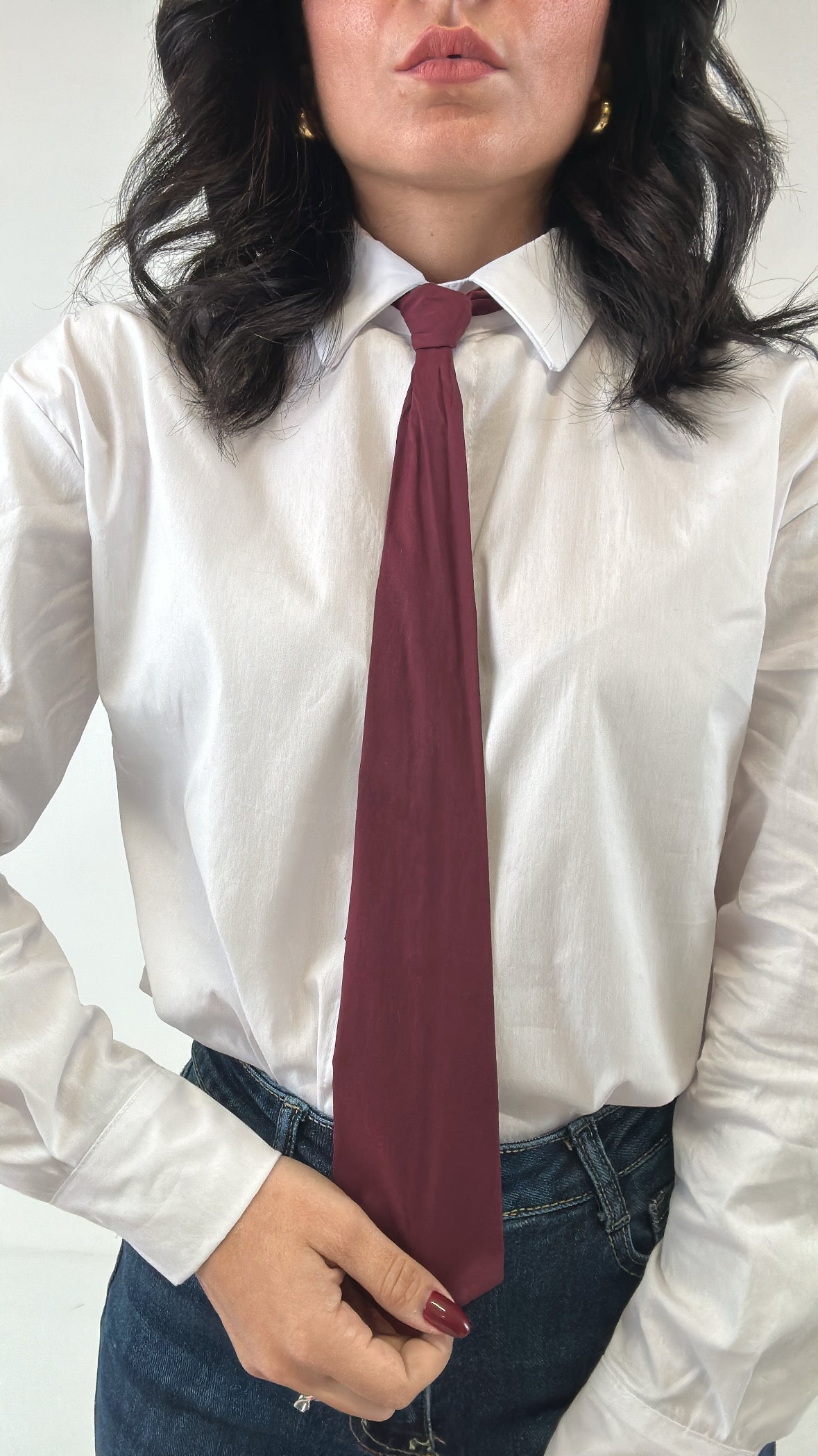 Camicia CON CRAVATTA INCLUSA - BORDEAUX