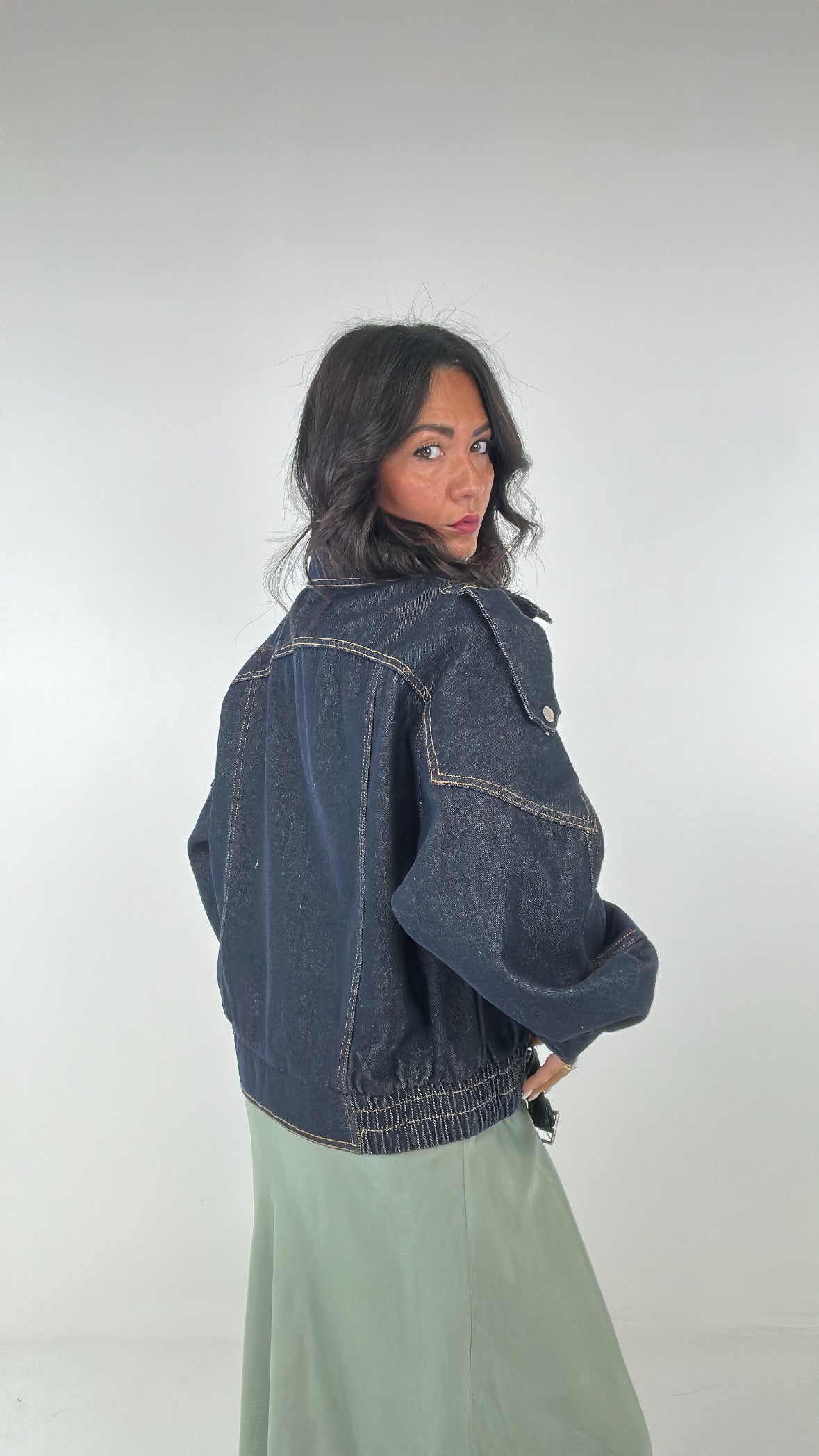 Bomber INTERNO MACULATO - JEANS