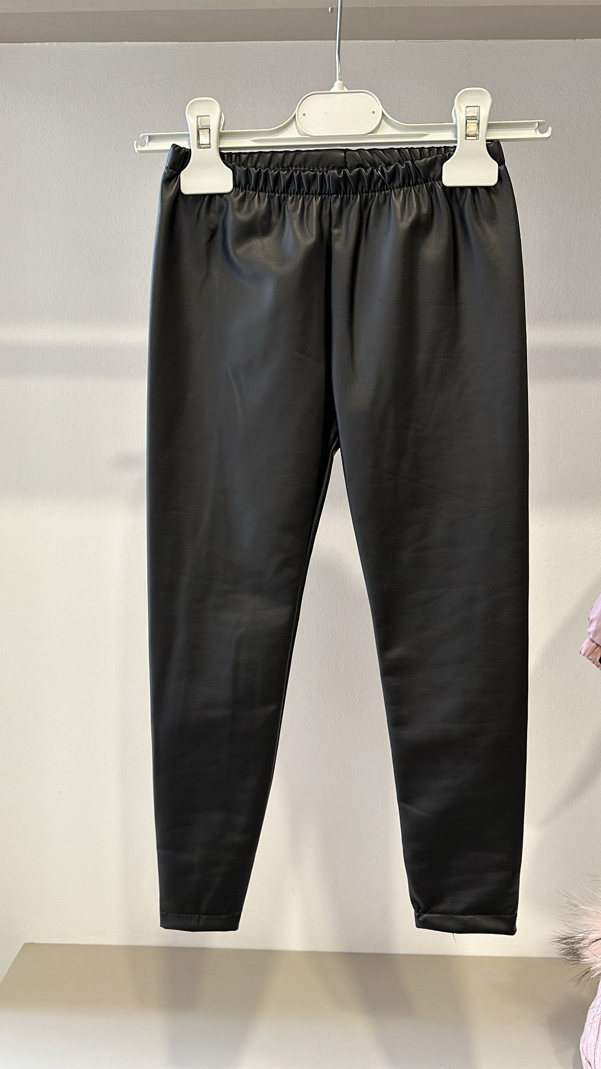 Leggins DI PELLE 4-14A - NERO