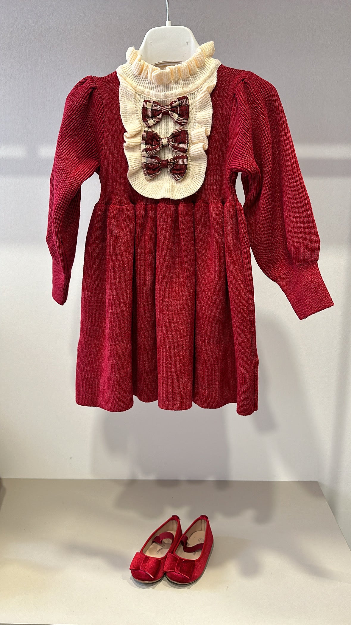 Abitino IN MAGLIA FIOCCHI - ROSSO