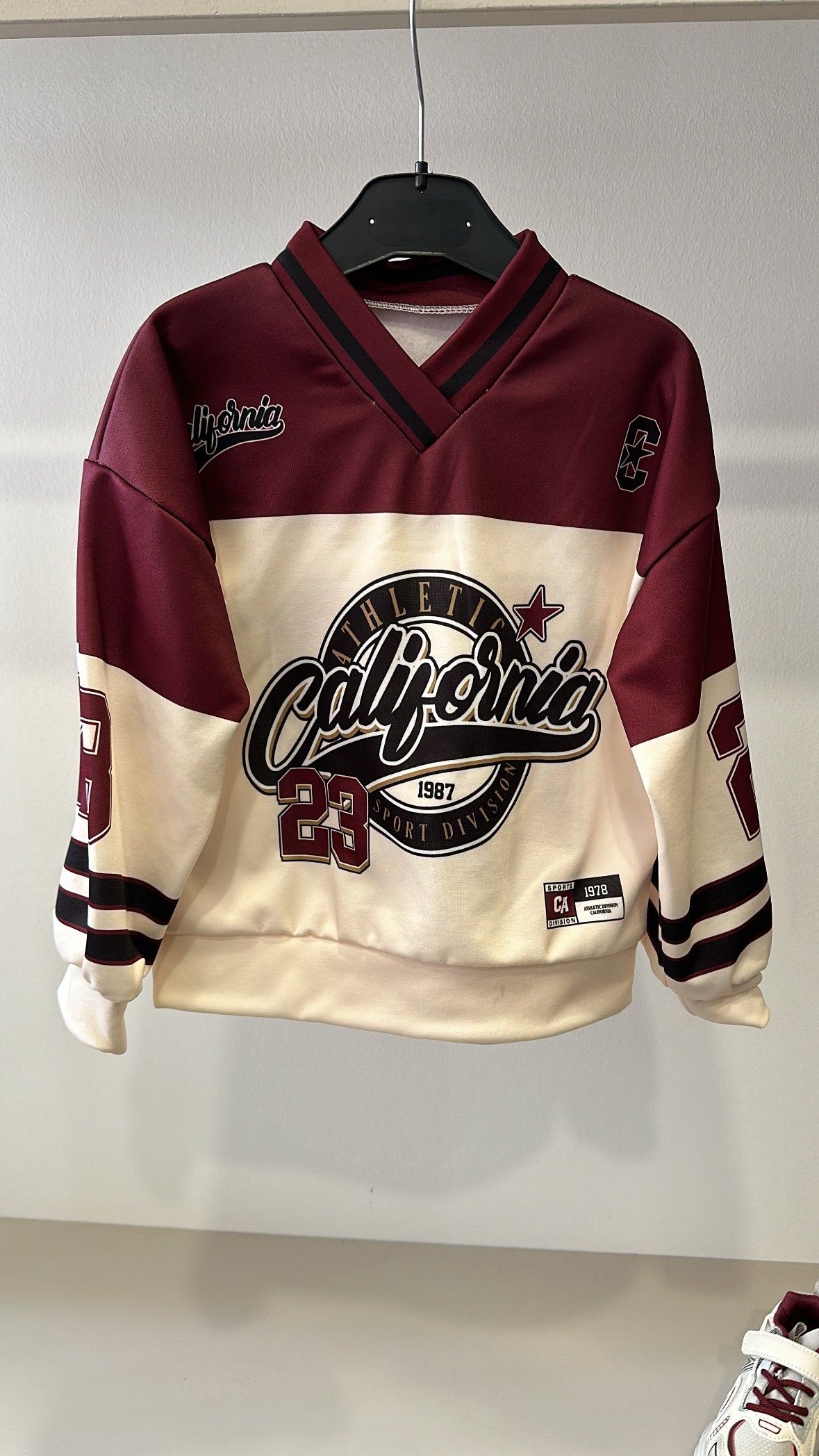 Felpa CALIFORNIA 23 4-14A - BORDEAUX