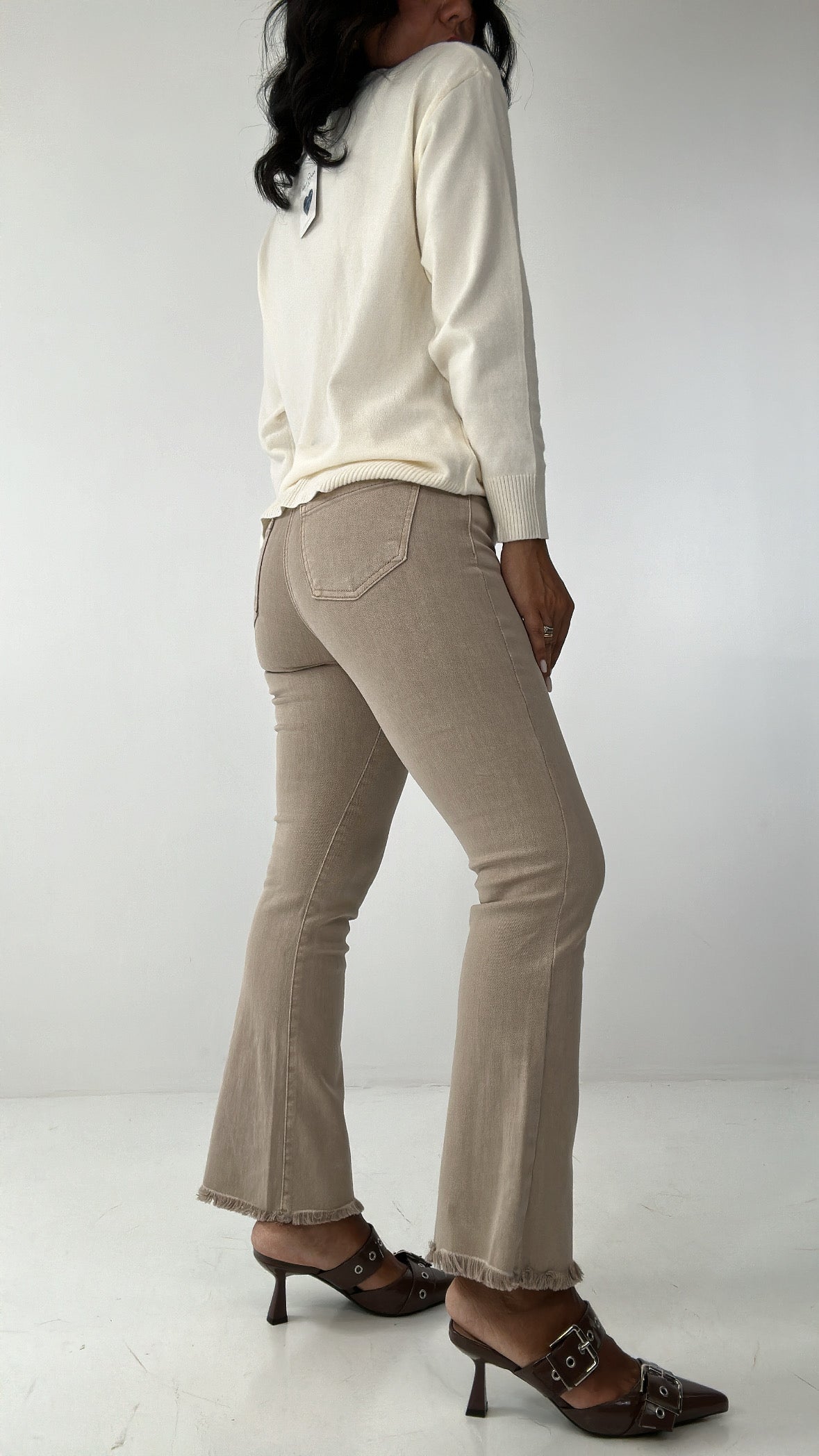 Jeans TROMBETTA STREET - BEIGE