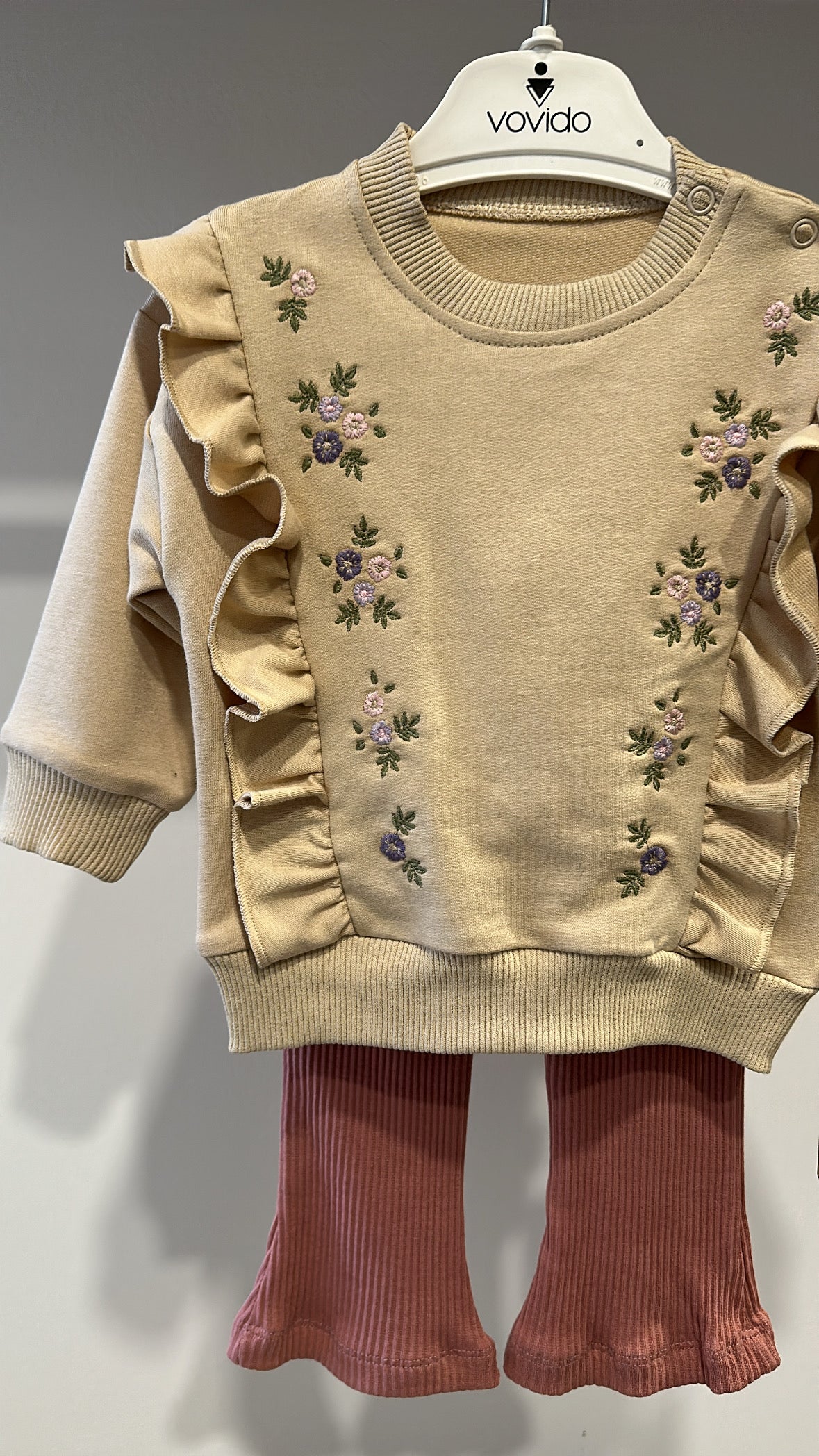 Completo ROUGE FIORI 6-12M - BEIGE