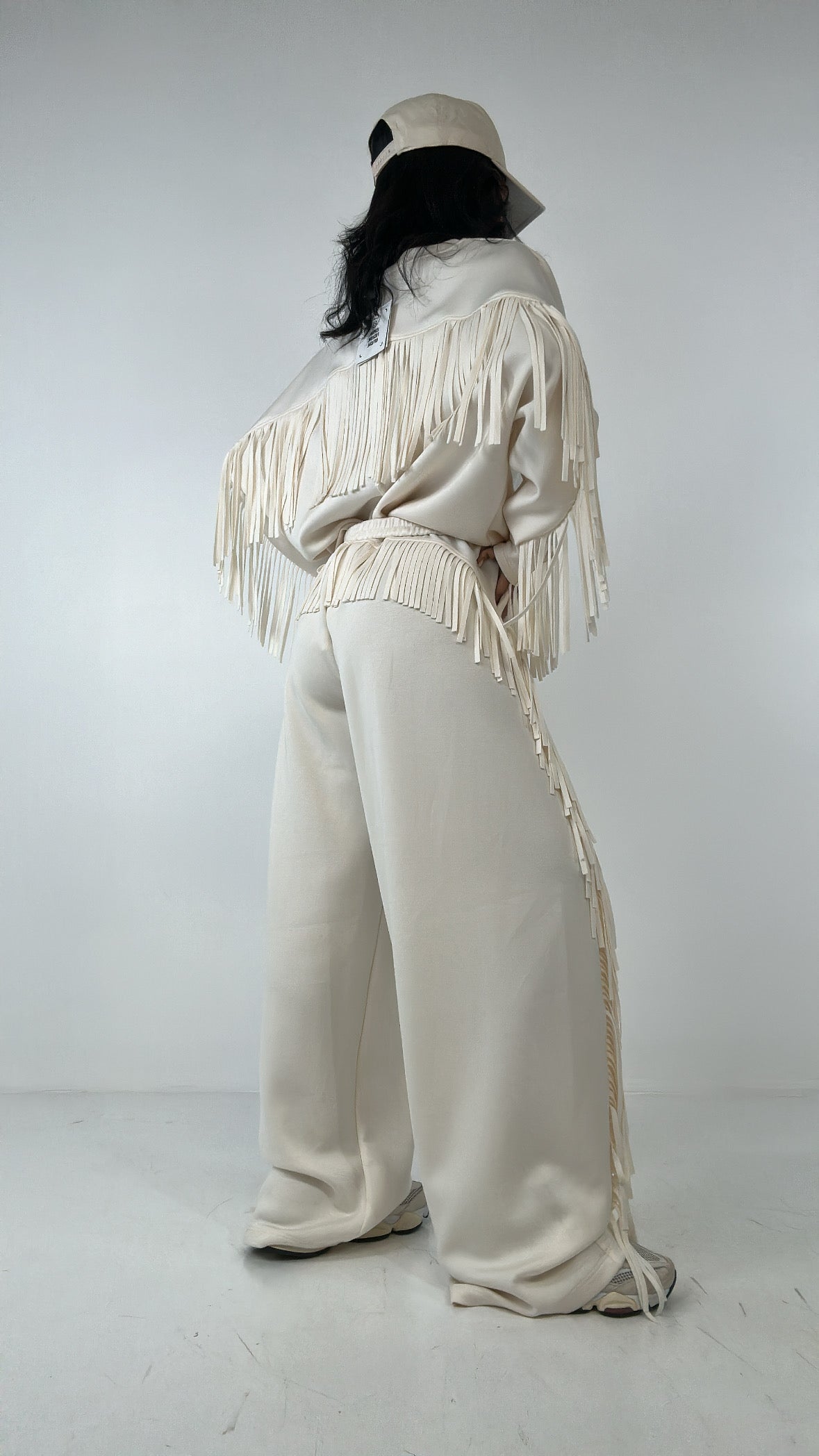 Pantalone LUMINA FRANGE - PANNA