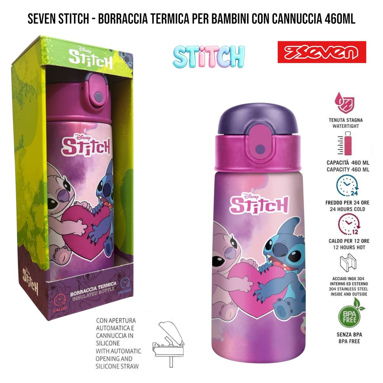 Borraccia TERMICA ACCIAIO - FUCSIA