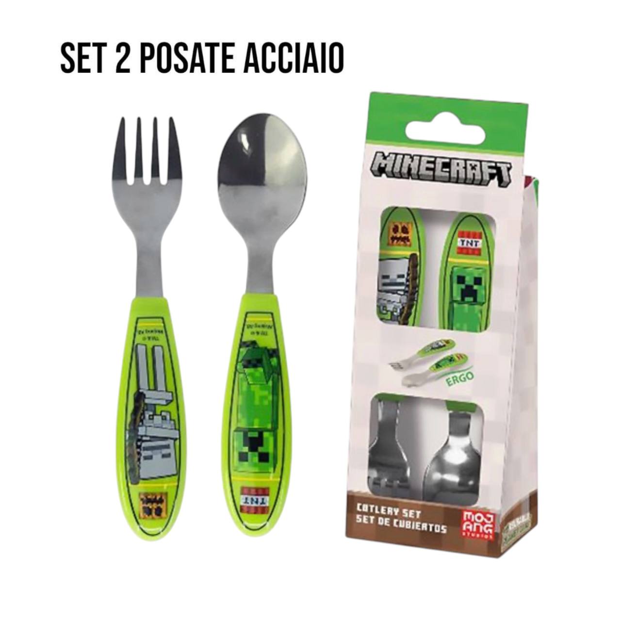 Set POSATE ACCIAIO - VERDE
