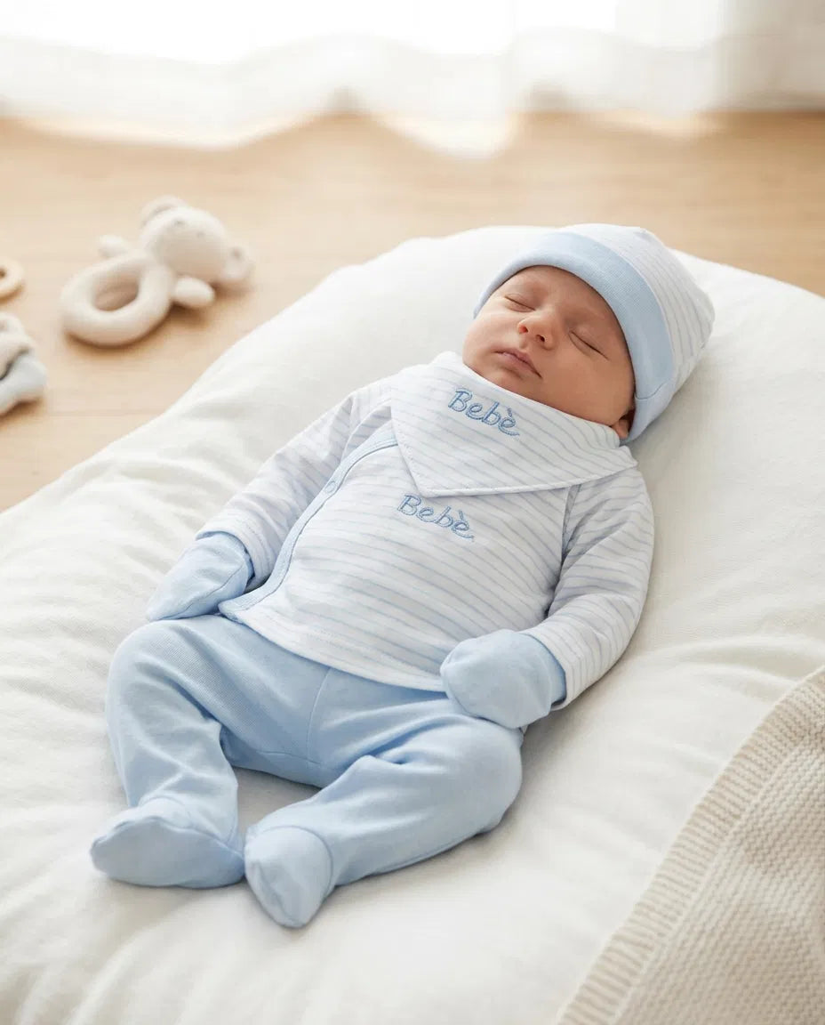 Set NASCITA BEBE' 4pz - CELESTE