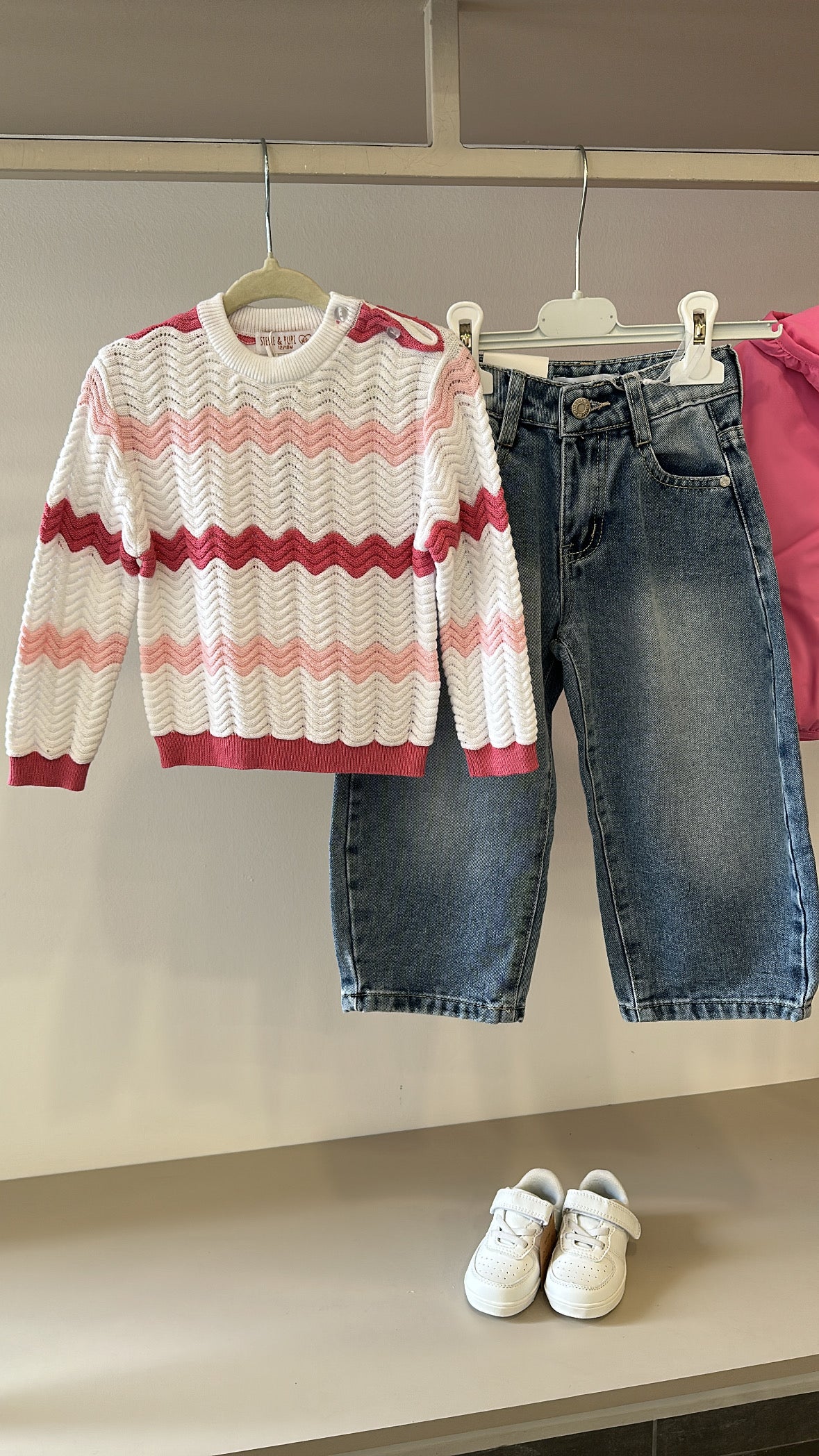 Pull ZIG ZAG 12-36M - BIANCO