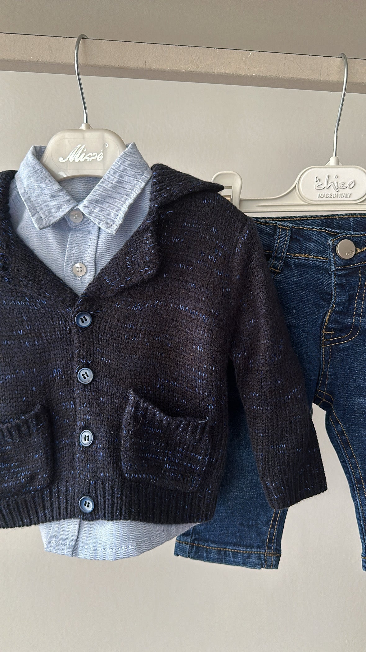 Completo CON CARDIGAN LAST 3-18M - BLU