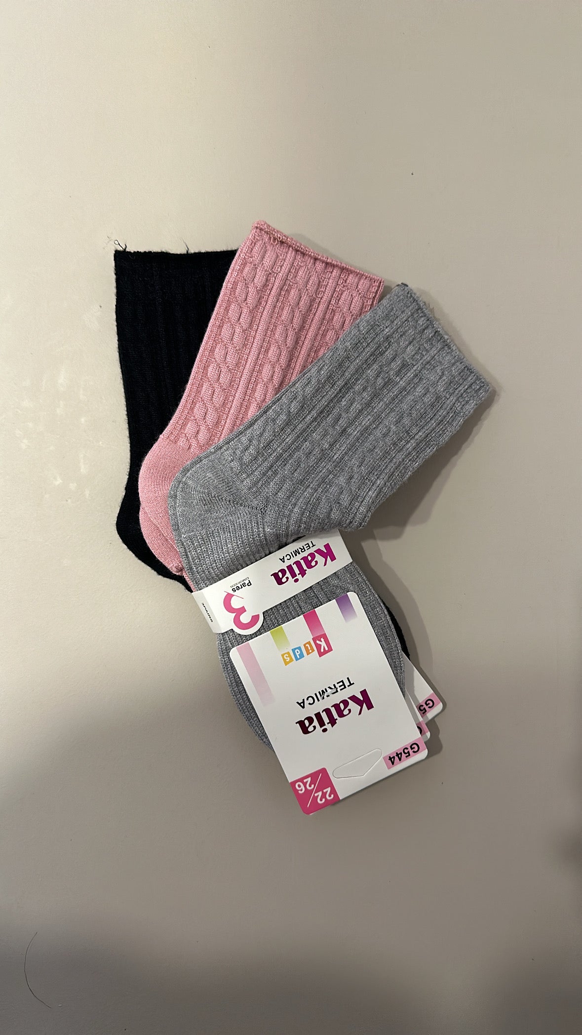 Tris CALZINI TRECCE - GRIGIO
