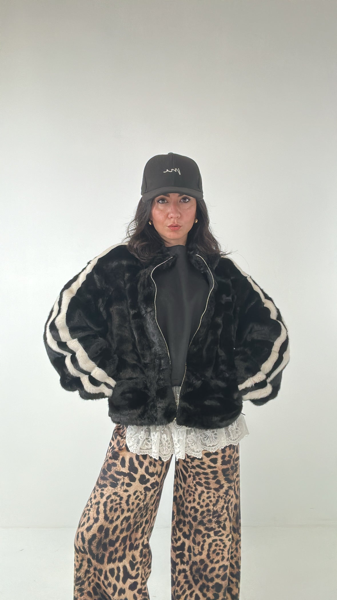 Ecopelliccia SPORTY - NERO