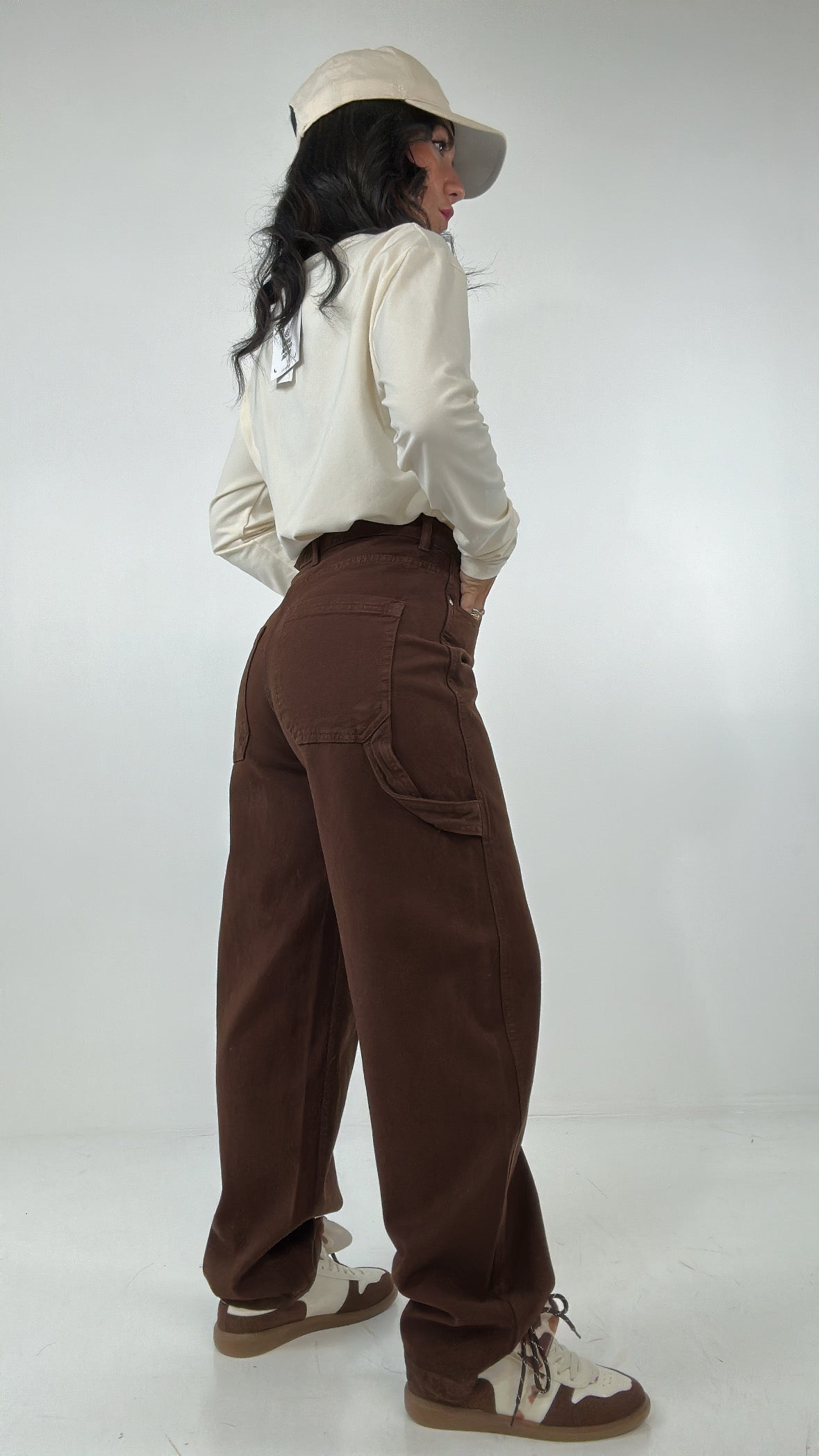 Jeans WIDE LEG BROWN - MARRONE