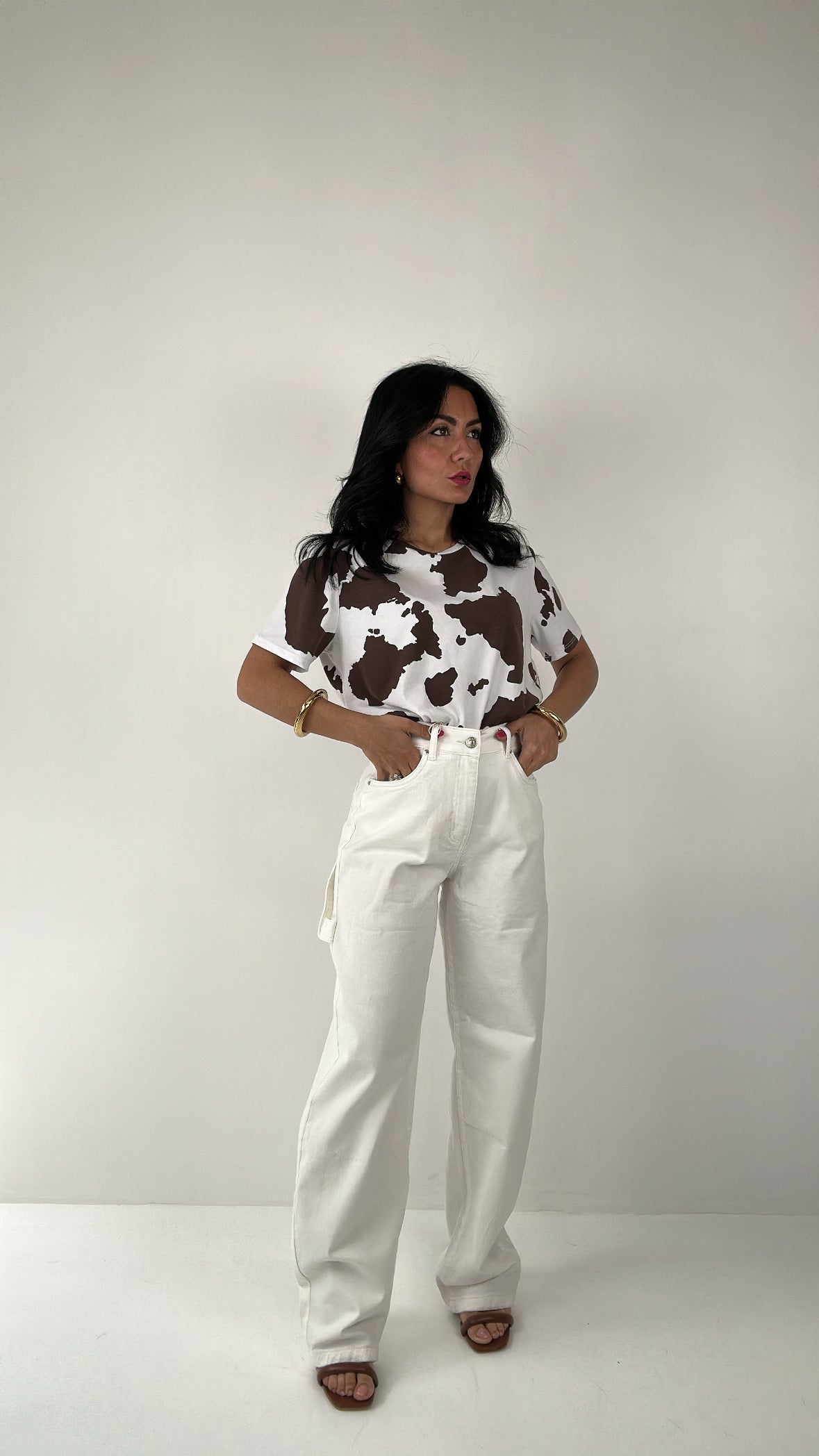 Jeans WIDE BALLOON WHITE - BIANCO