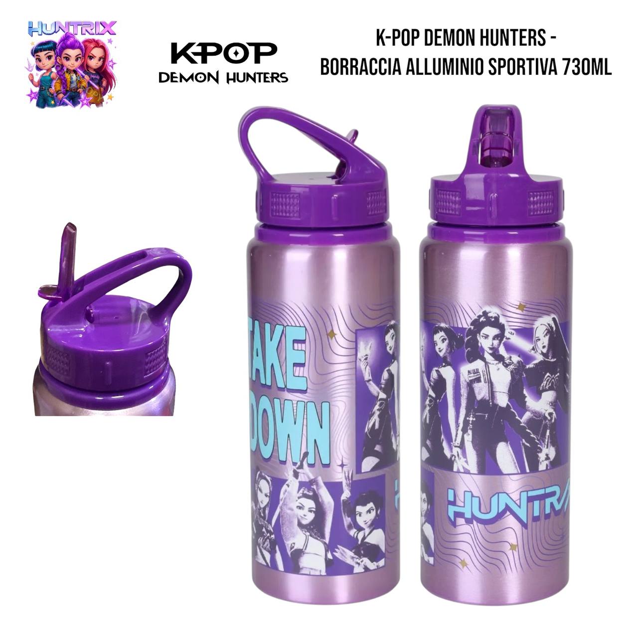 Borraccia CON CANNUCCIA K-POP - VIOLA