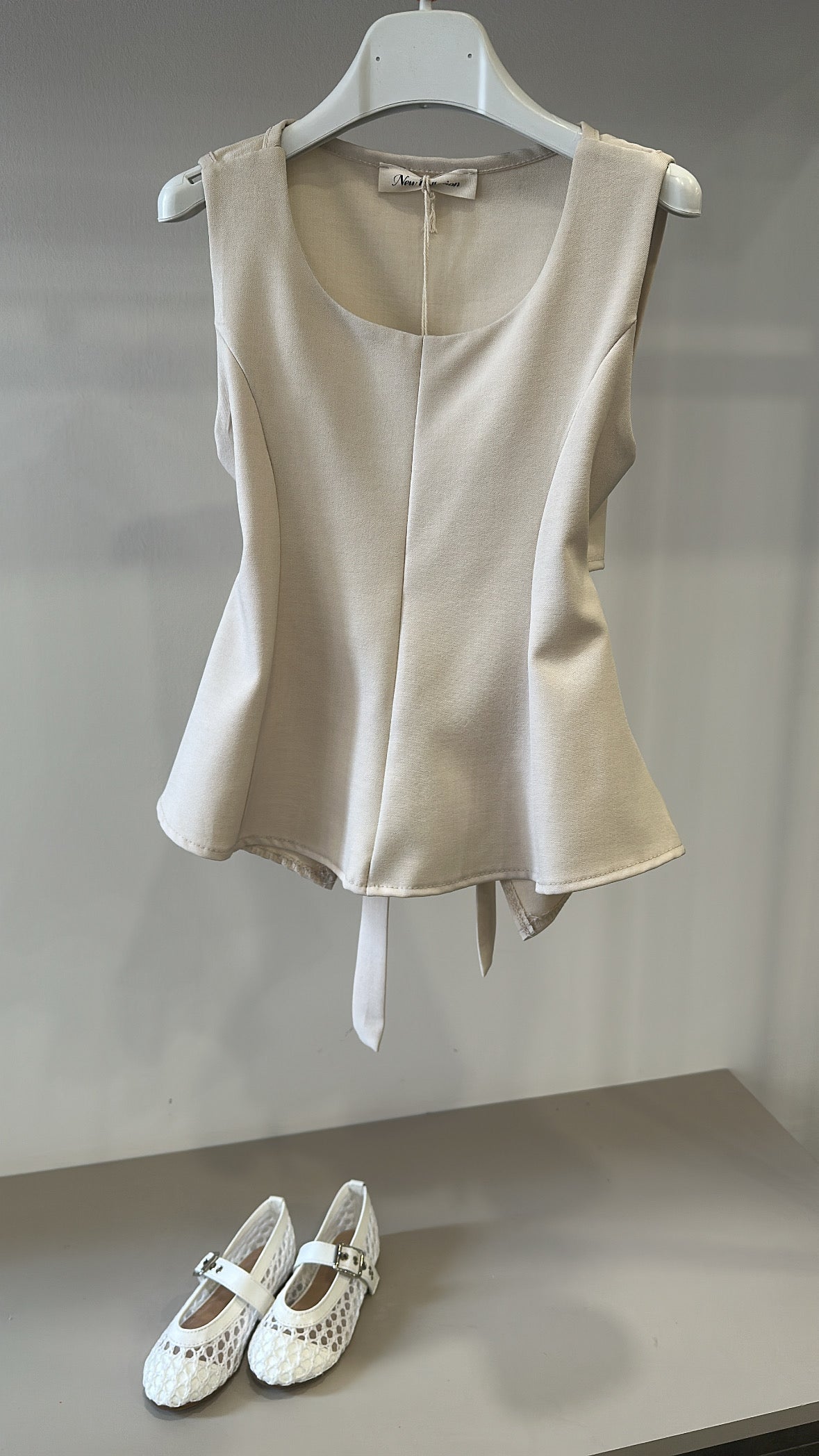 Canotta CON FIOCCO 4-14A - BEIGE