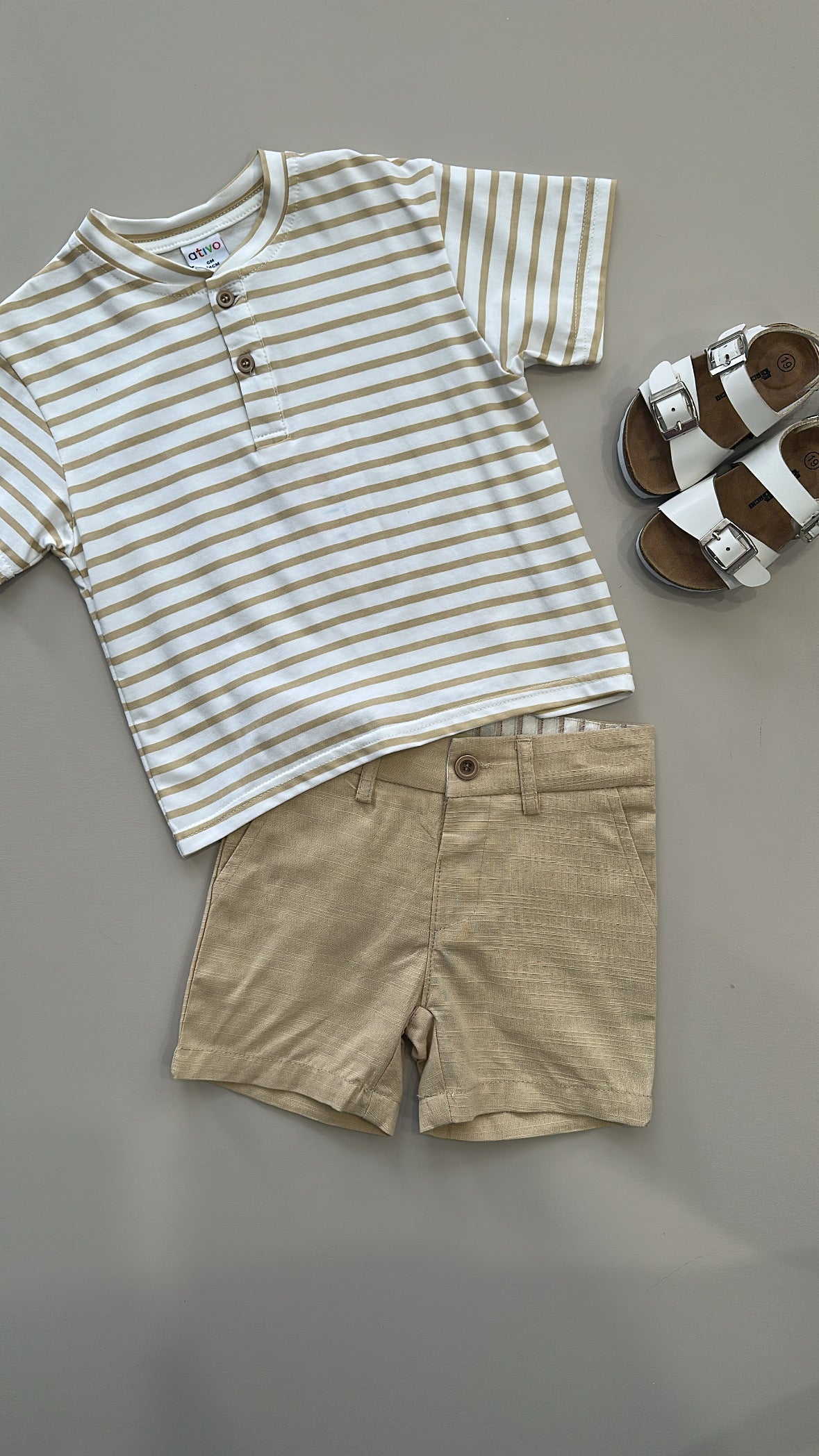 Completo RIGHE FIND YOUR 6-36M - BEIGE