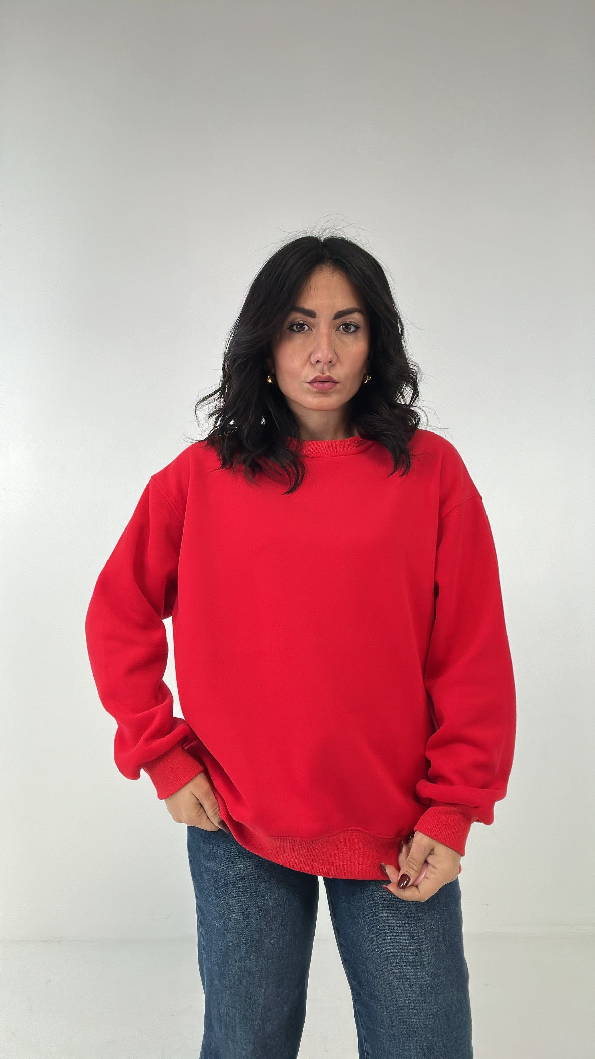 Felpa BASIC COLOR - ROSSO