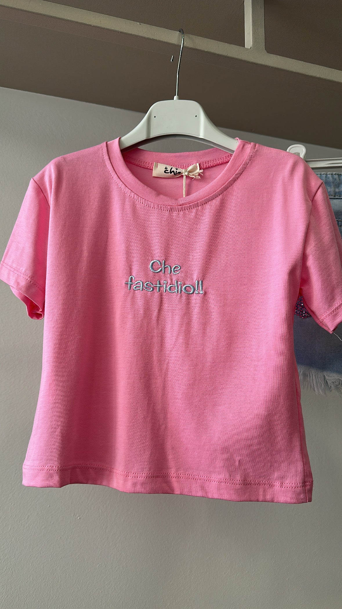 T-shirt CHE FASTIDIO 4-14A - ROSA