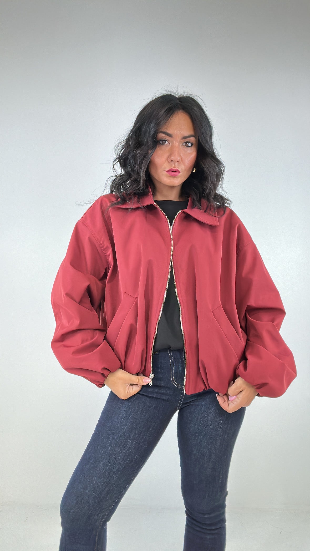 Bomber LUMINA COLLO - BORDEAUX