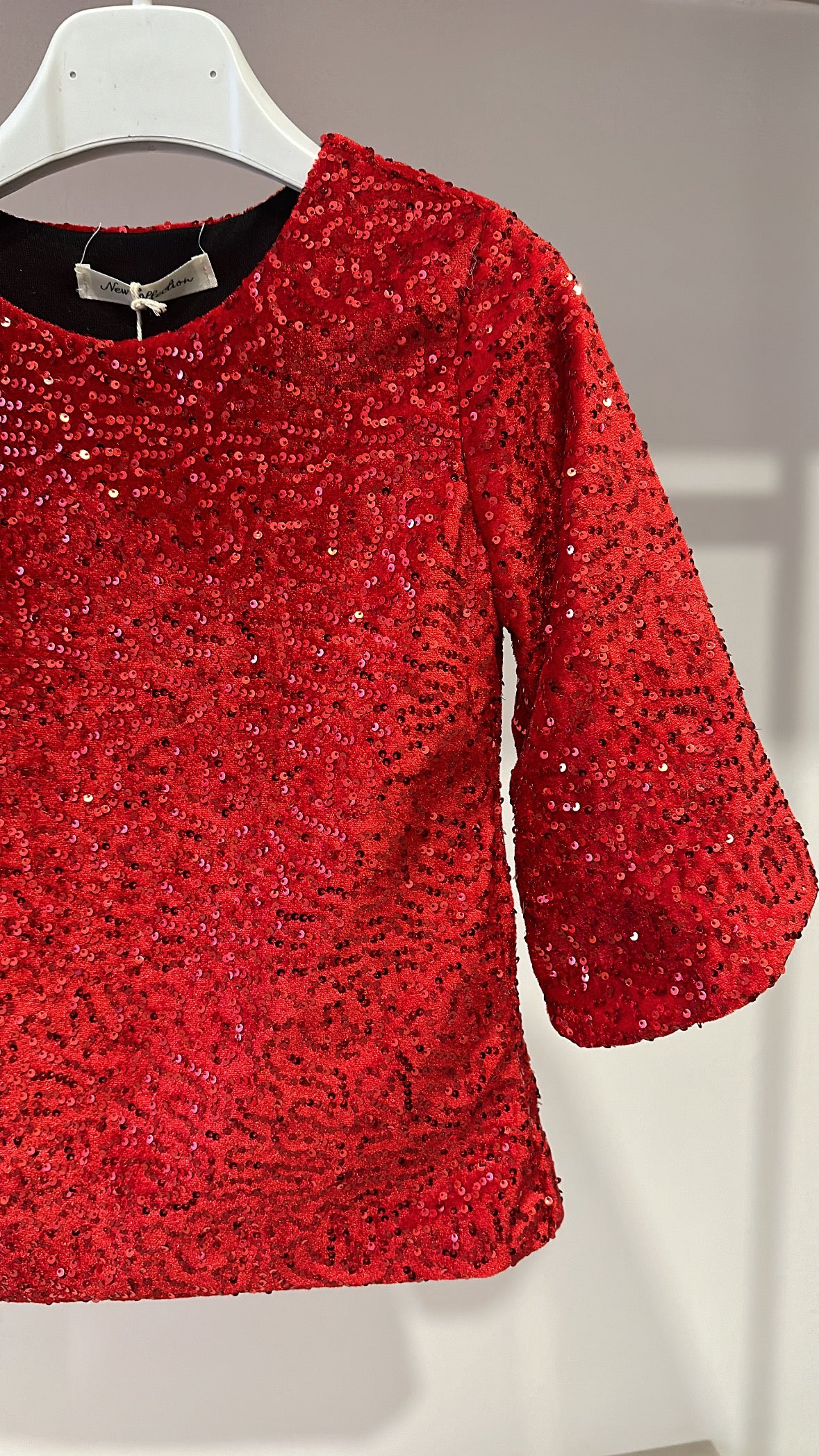 Vestitino PAILLETTES 2-10 - ROSSO