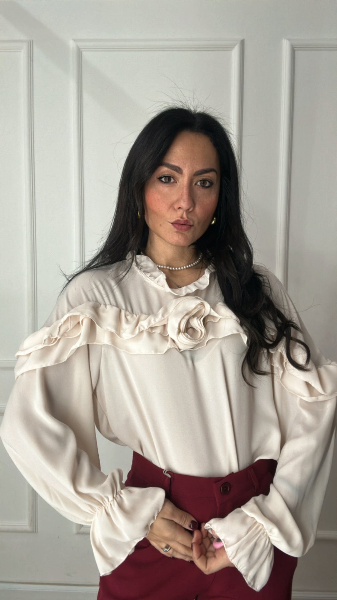 Camicia ROUGES E ROSA - PANNA