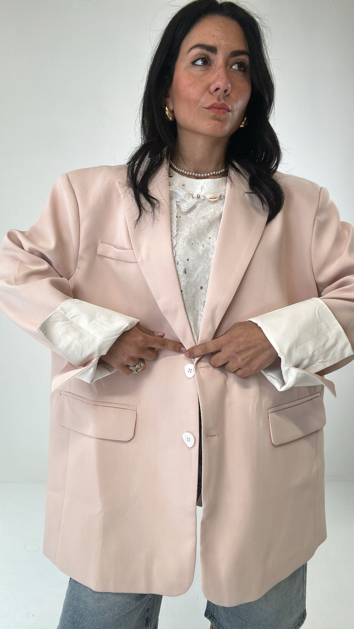 Blazer OVER PIEGA - ROSA CIPRIA