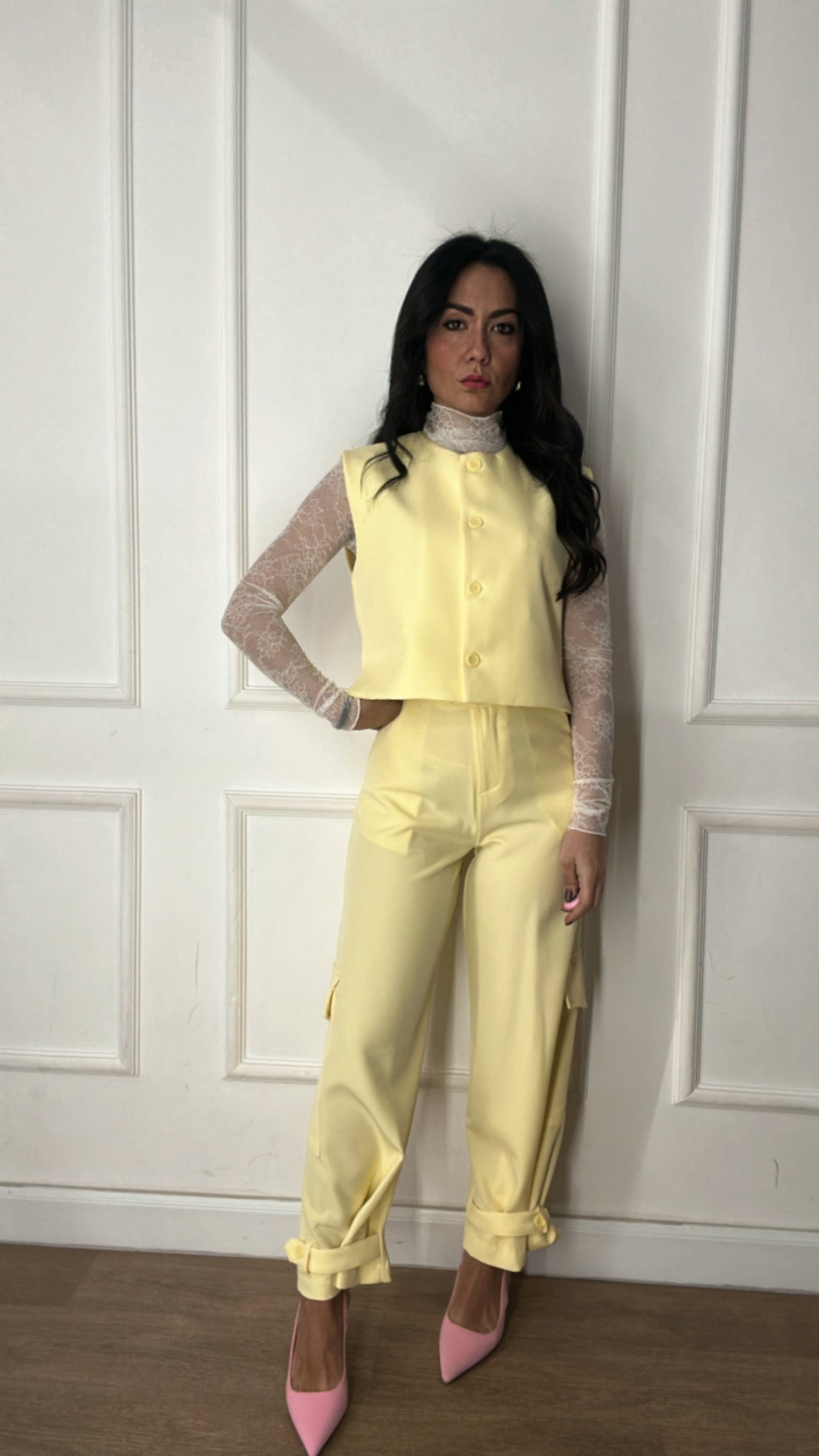 Gilet BOTTONCINO - GIALLO