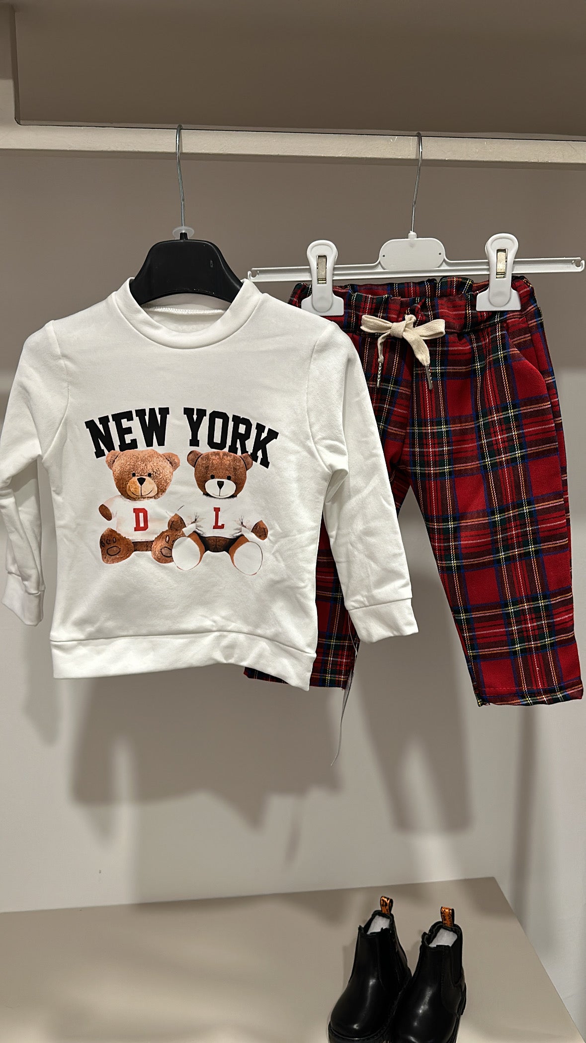 Completo NEW YORY 9-36M - ROSSO