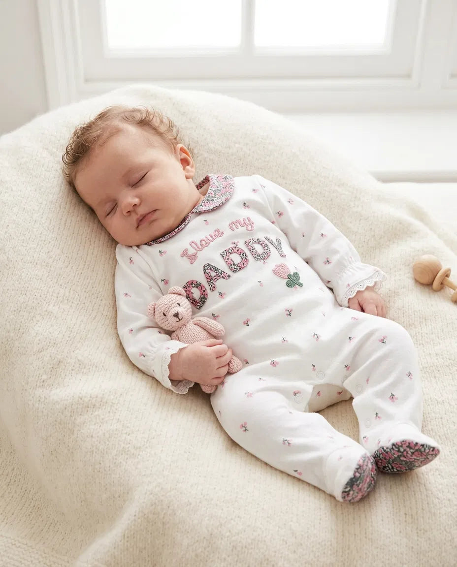 Tutina COTONE MAM DAD - BIANCO