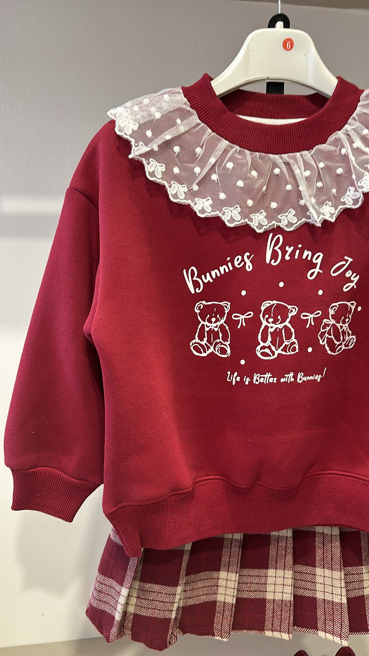 Felpa BUNNIES BRING - BORDEAUX