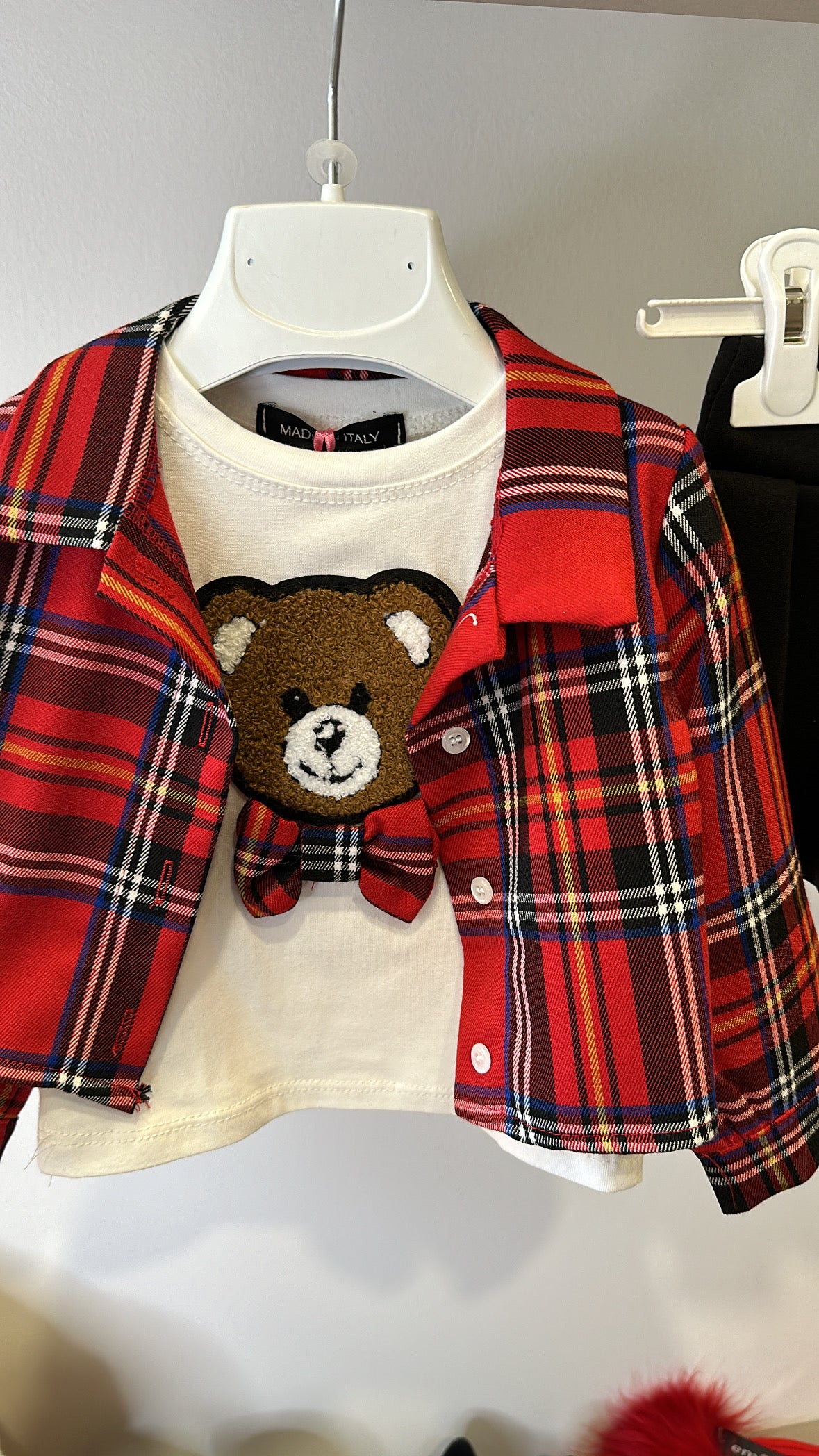 Completo CON GIACCA SCOZZESE 12-36M - BIANCO