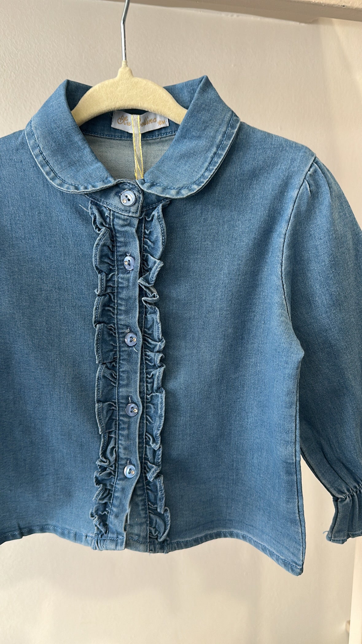 Camicia IN JEANS BOTTONE BRILLO 12-36M - JEANS