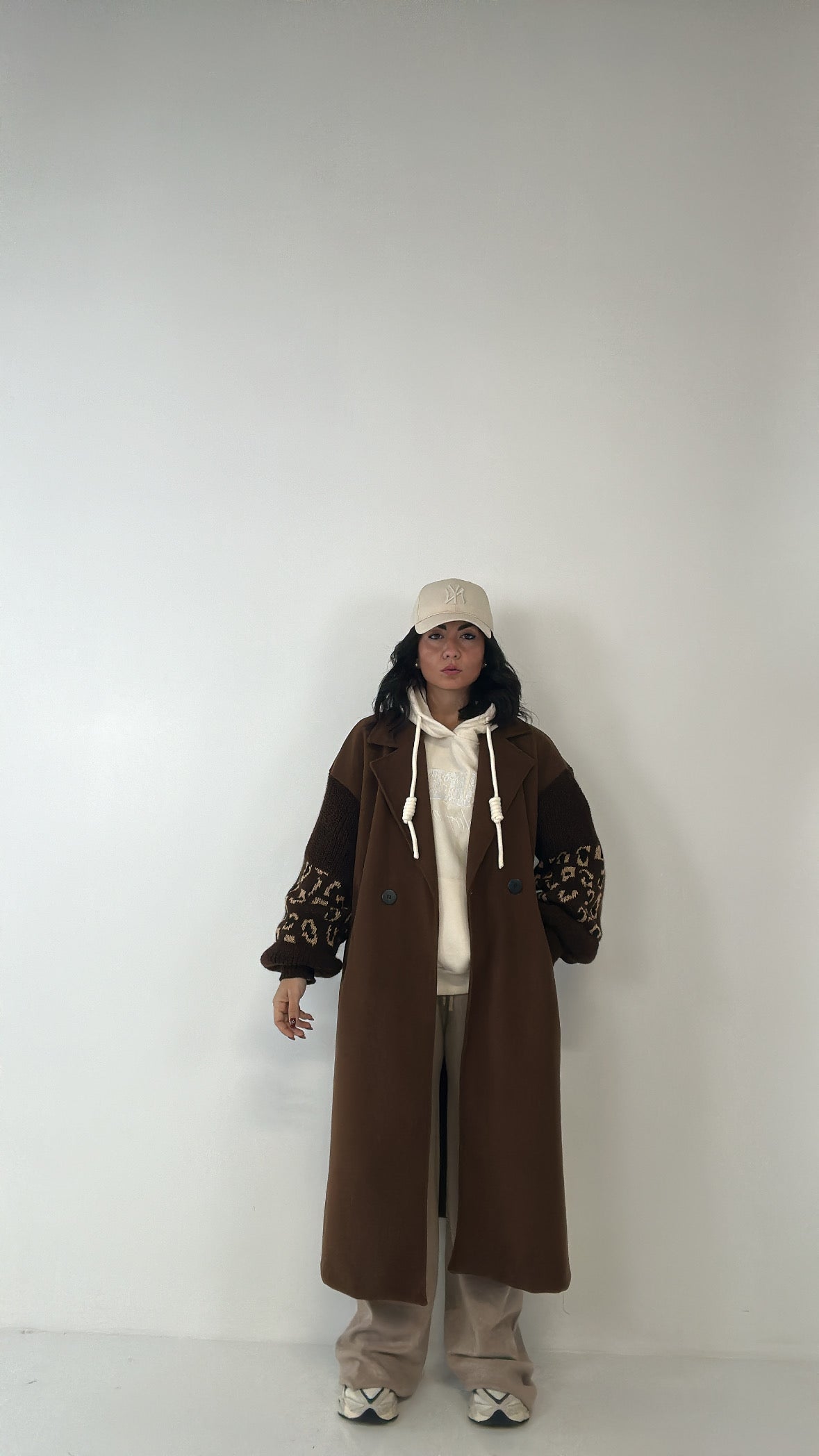 Cappotto MANICA MACULATA - MARRONE