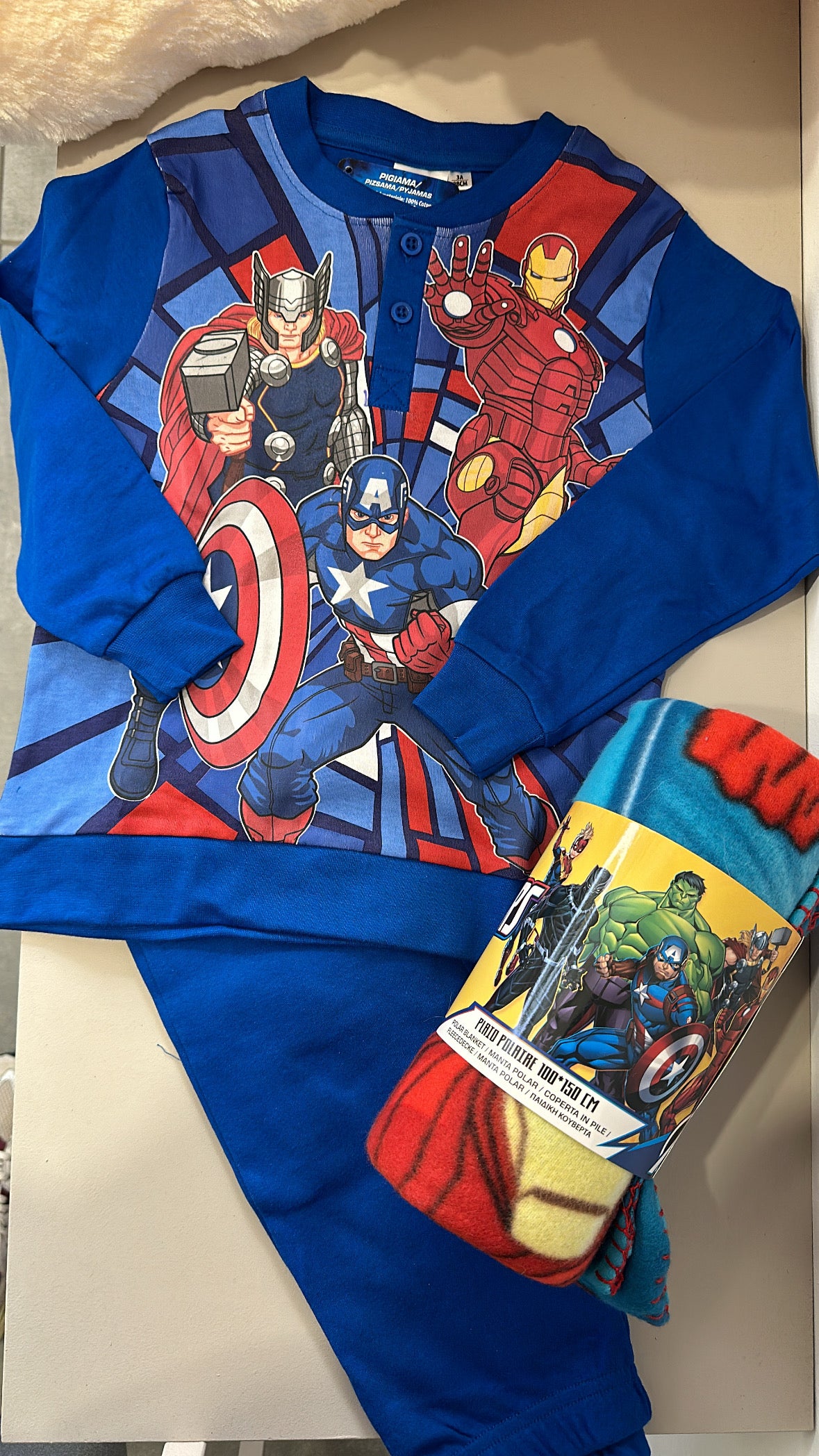 Pigiama AVENGERS 3-8A - BLU